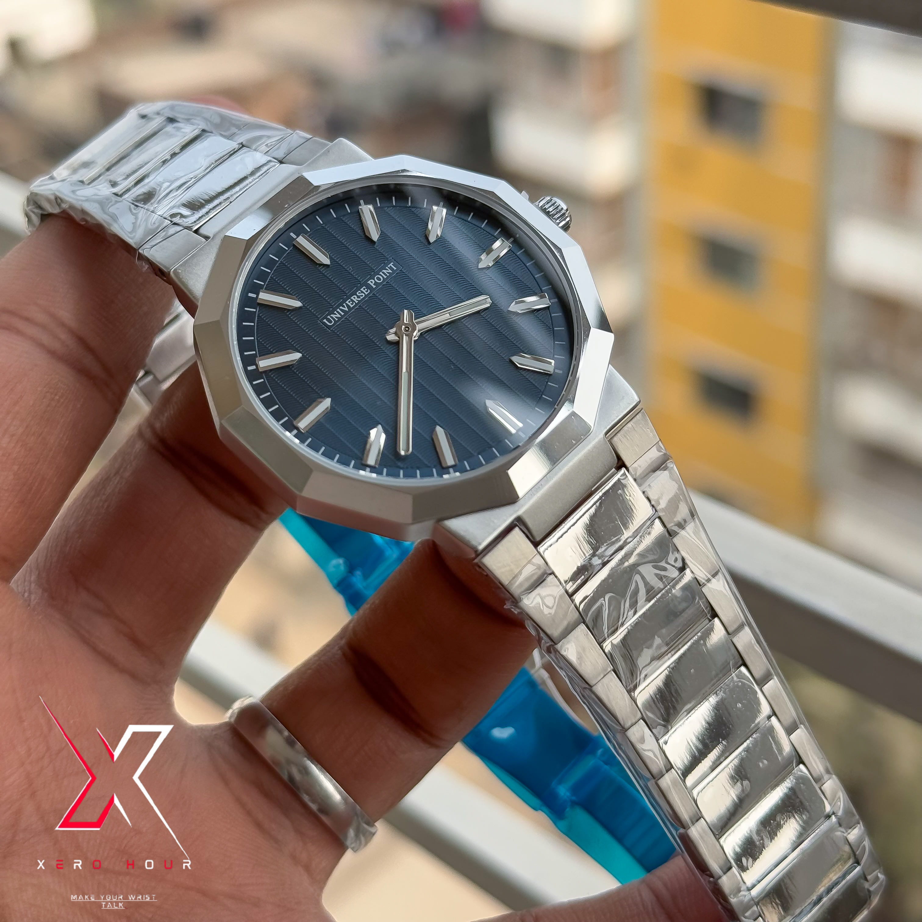 Universe Point | Authentic Series | Super Slim Diamond Style | Blue Dial