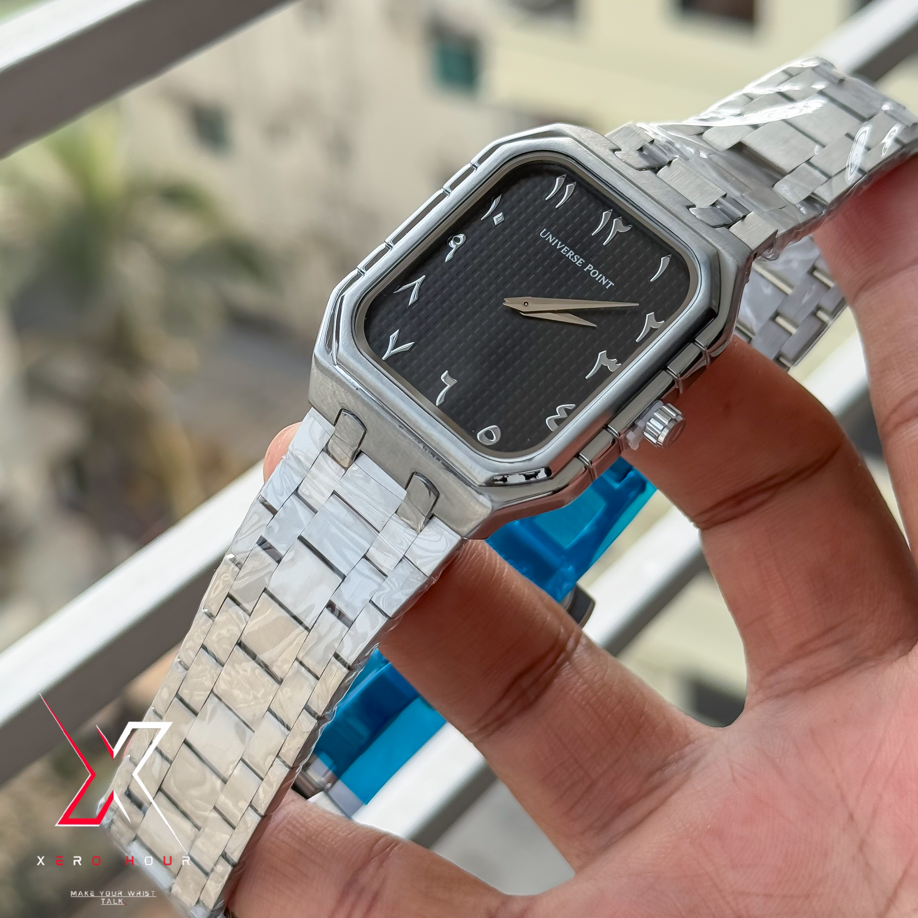 Unverse Point Authentic | Square Shape | Arabic Dial | Black