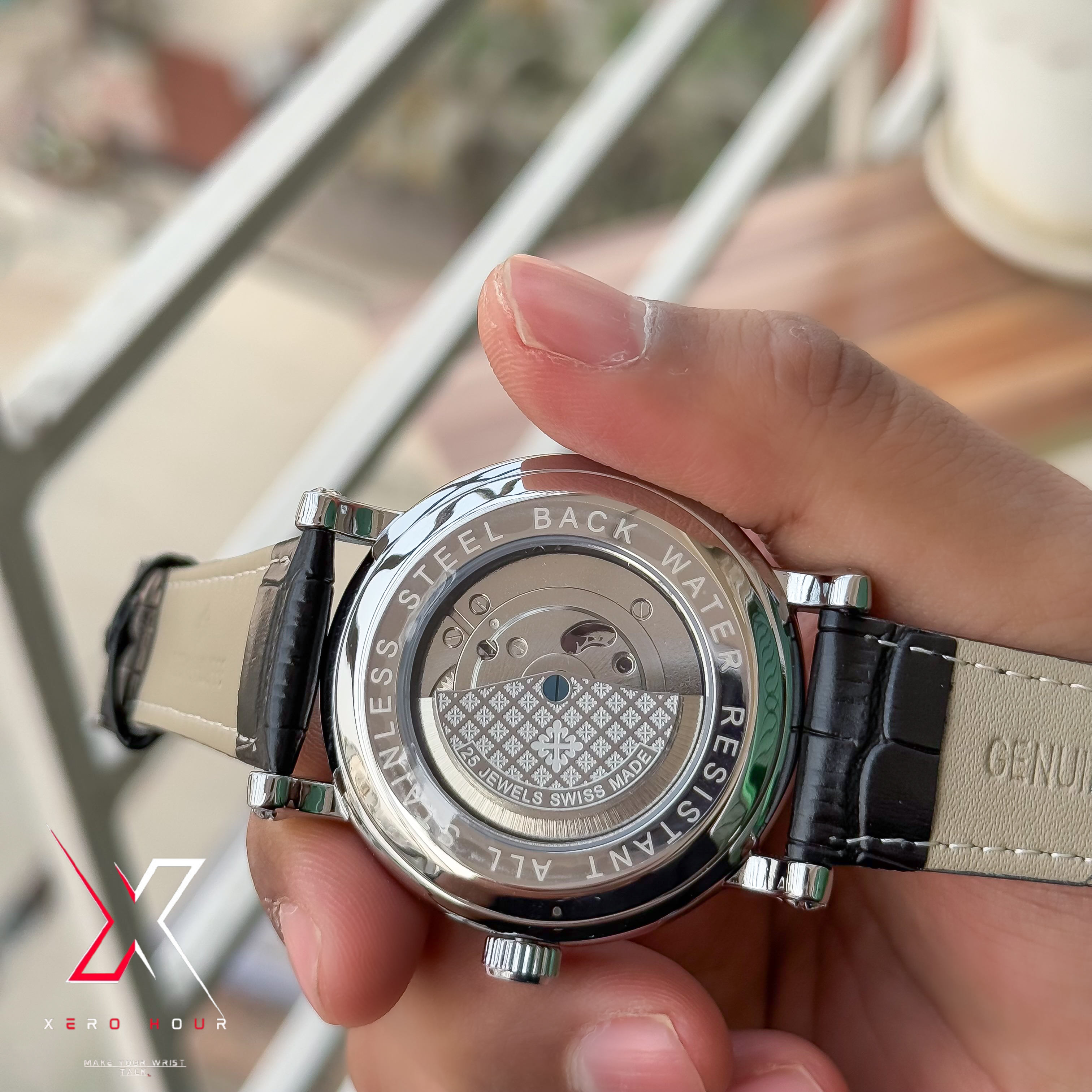 Patek Philippe MoonPhase Tourbillion  | Semi AAA  | Automatic | Leather | Black_img_7