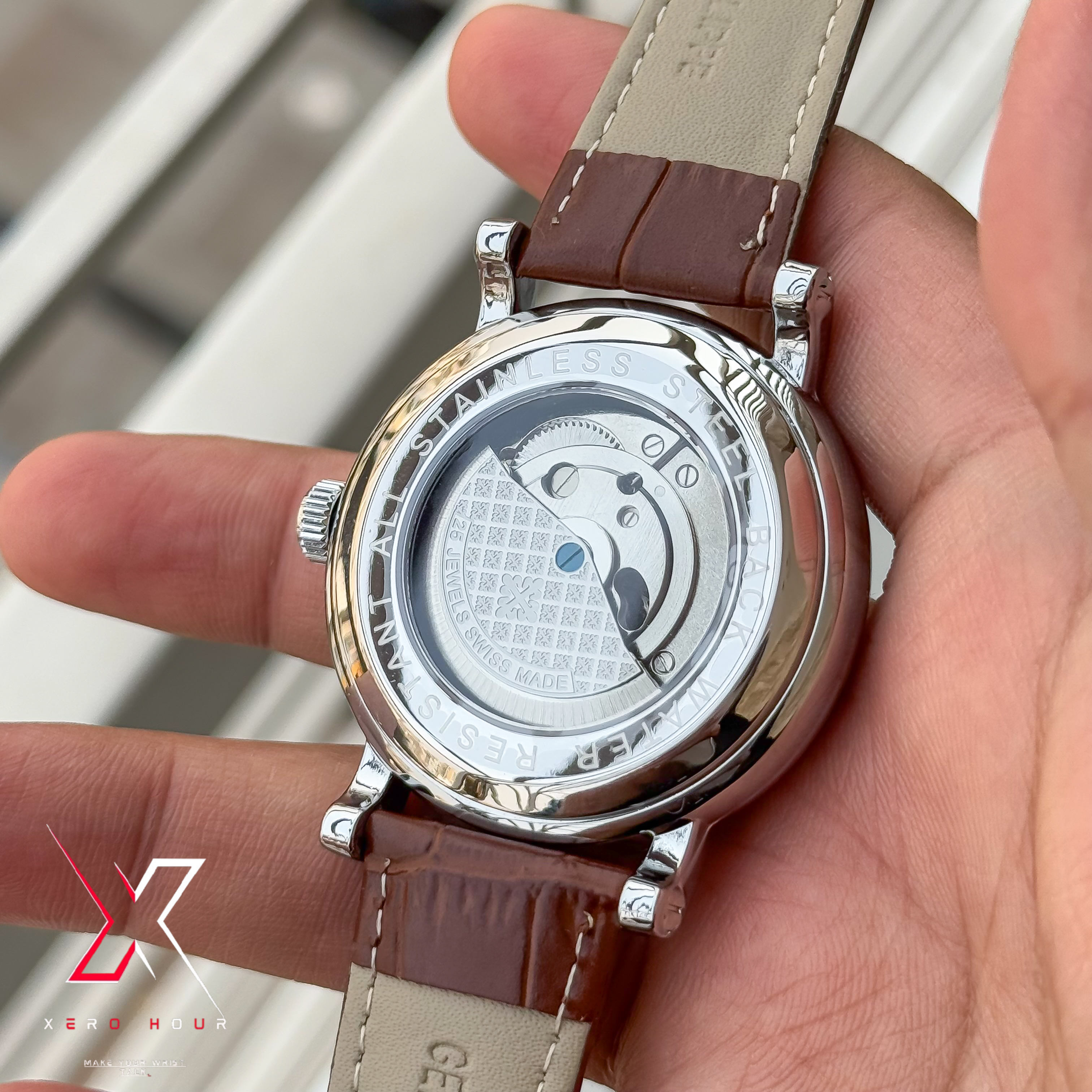 Patek Philippe MoonPhase Tourbillion  | Semi AAA  | Automatic | Leather | Brown_img_1