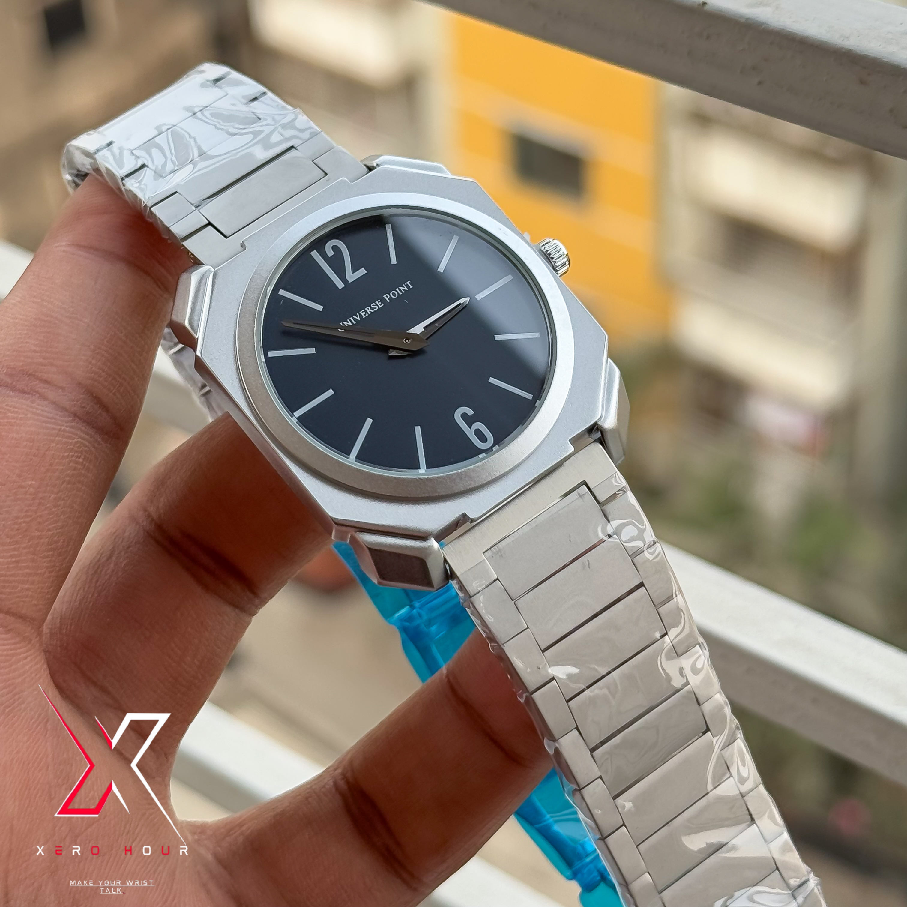 Universe Point | Blvgari style | Super Slim | Dual Tone | Blue dial  |Authentic_img_2