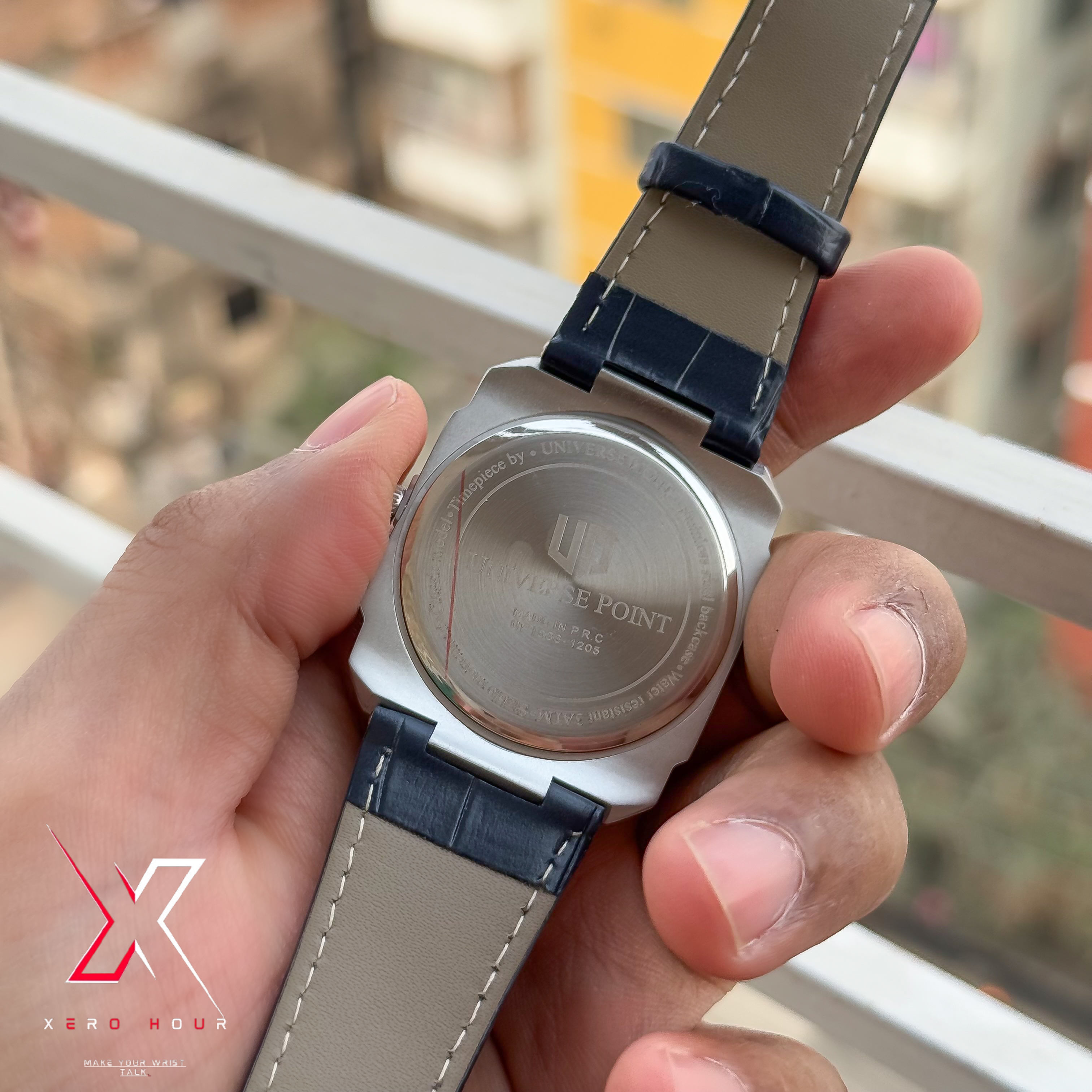 Universe Point | Blvgari style Leather belt | Super Slim | Dual Tone | Blackdial |Authentic_img_1