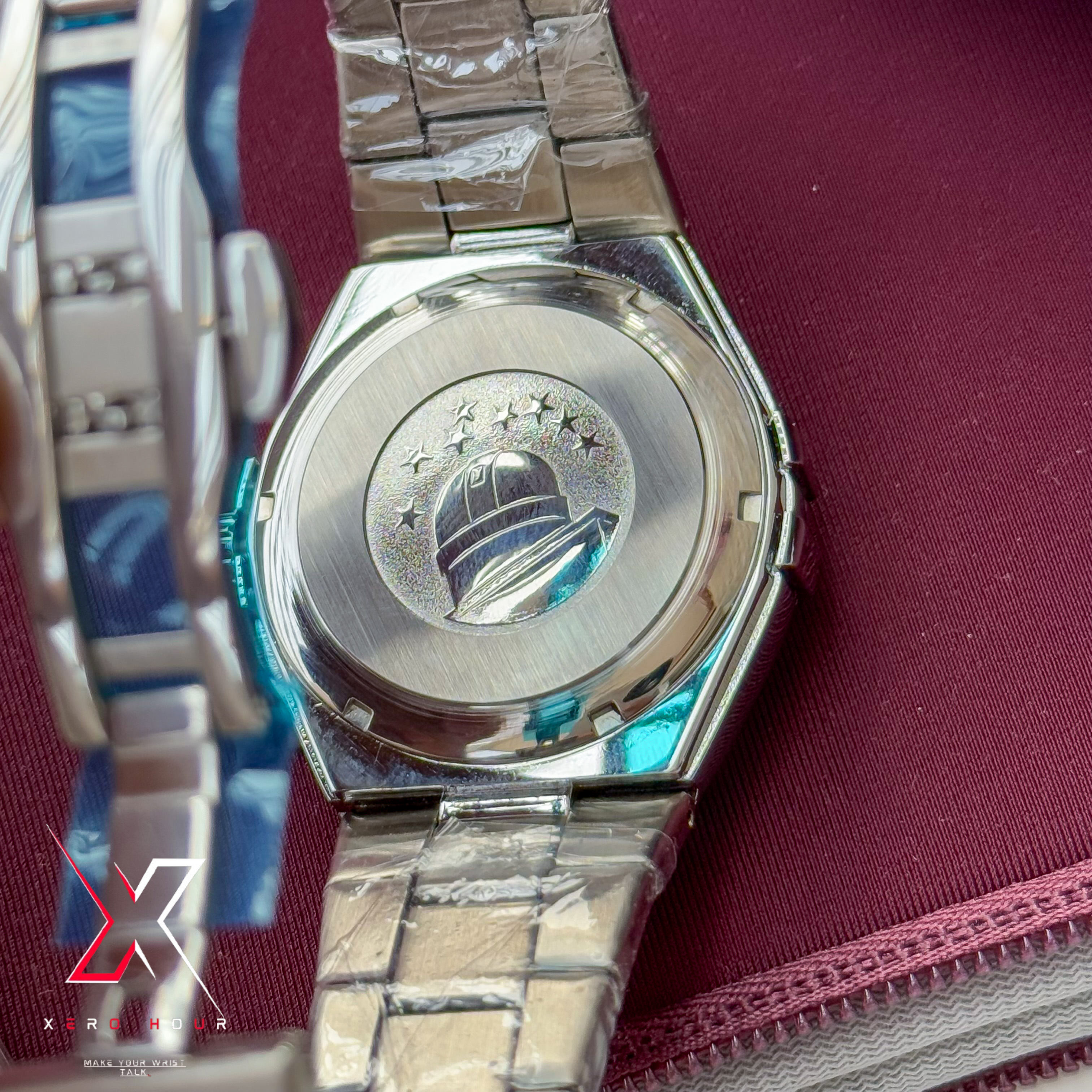Omega Constellation Waffle Dial | Date just | Chain Version | Blue dial_img_9