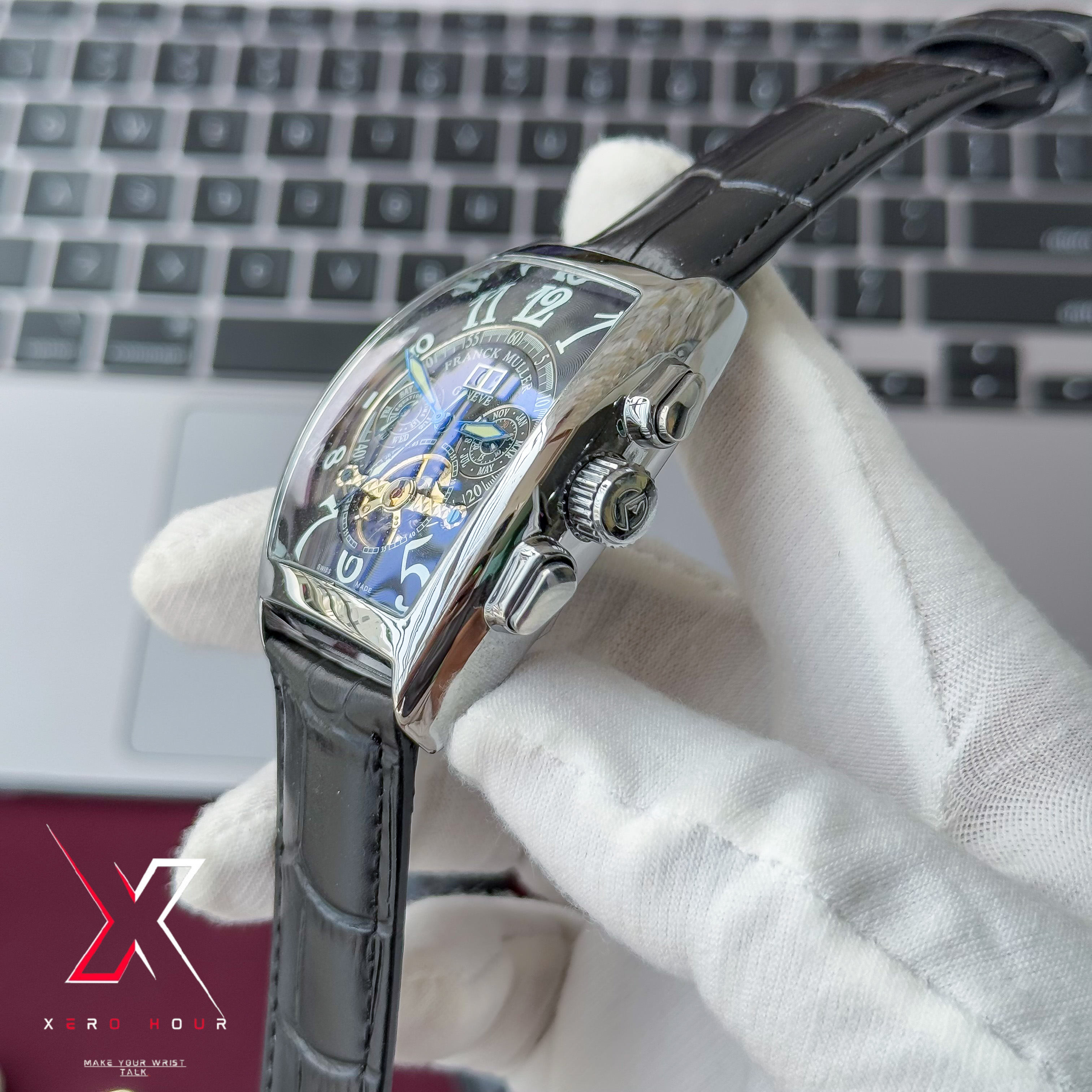 Franck Muller Curve Dial | Automatic Tourbillion | Black Leather belt_img_1