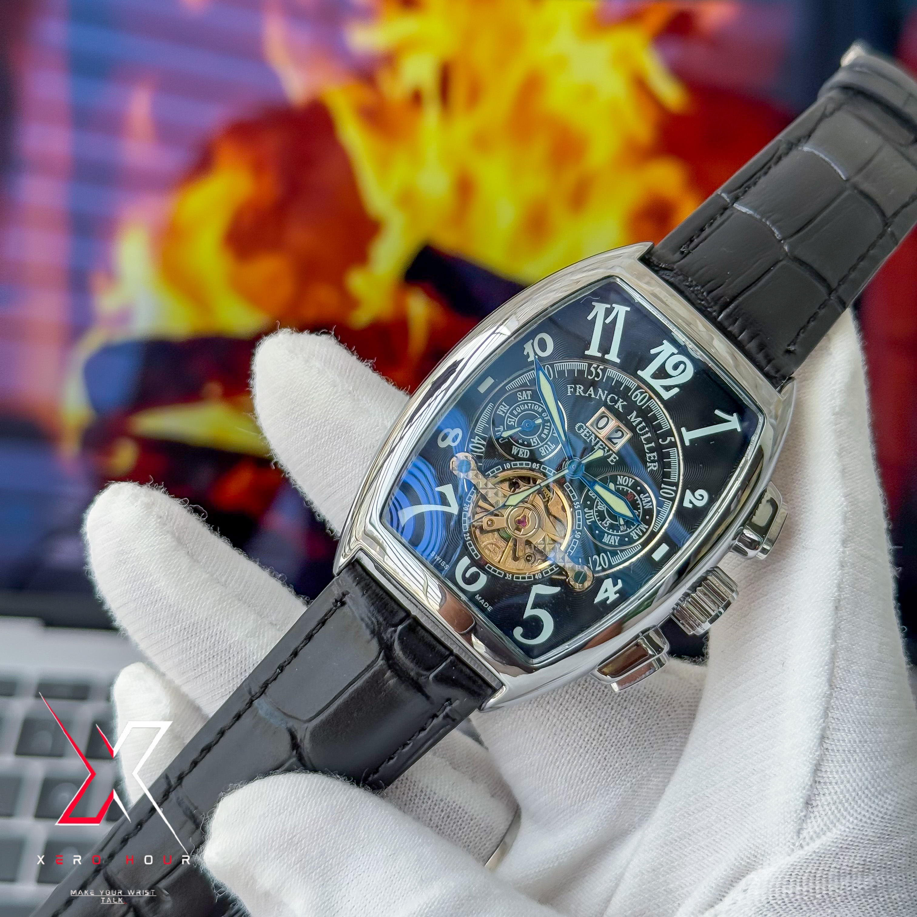 Franck Muller Curve Dial | Automatic Tourbillion | Black Leather belt_img_2