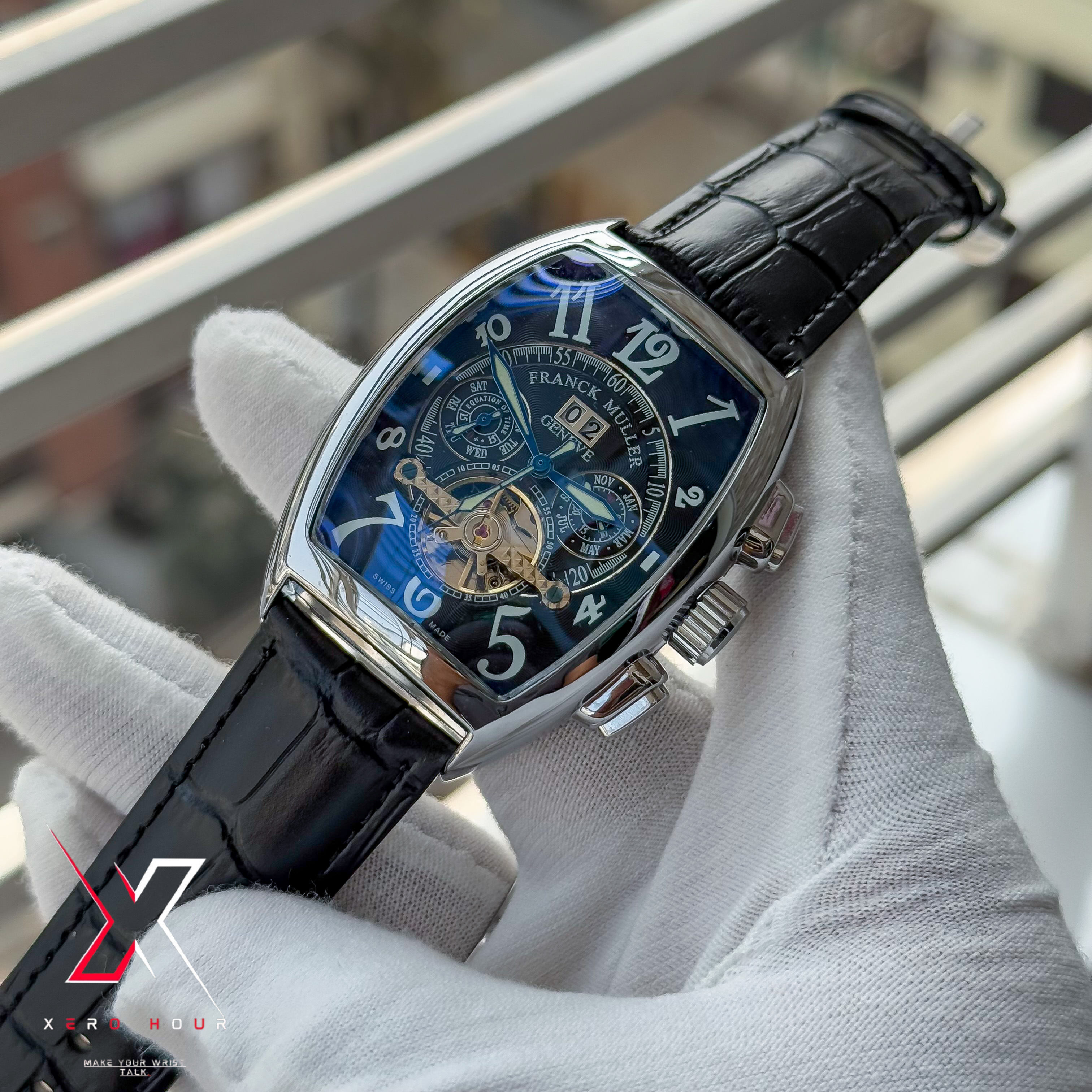 Franck Muller Curve Dial | Automatic Tourbillion | Black Leather belt_img_4