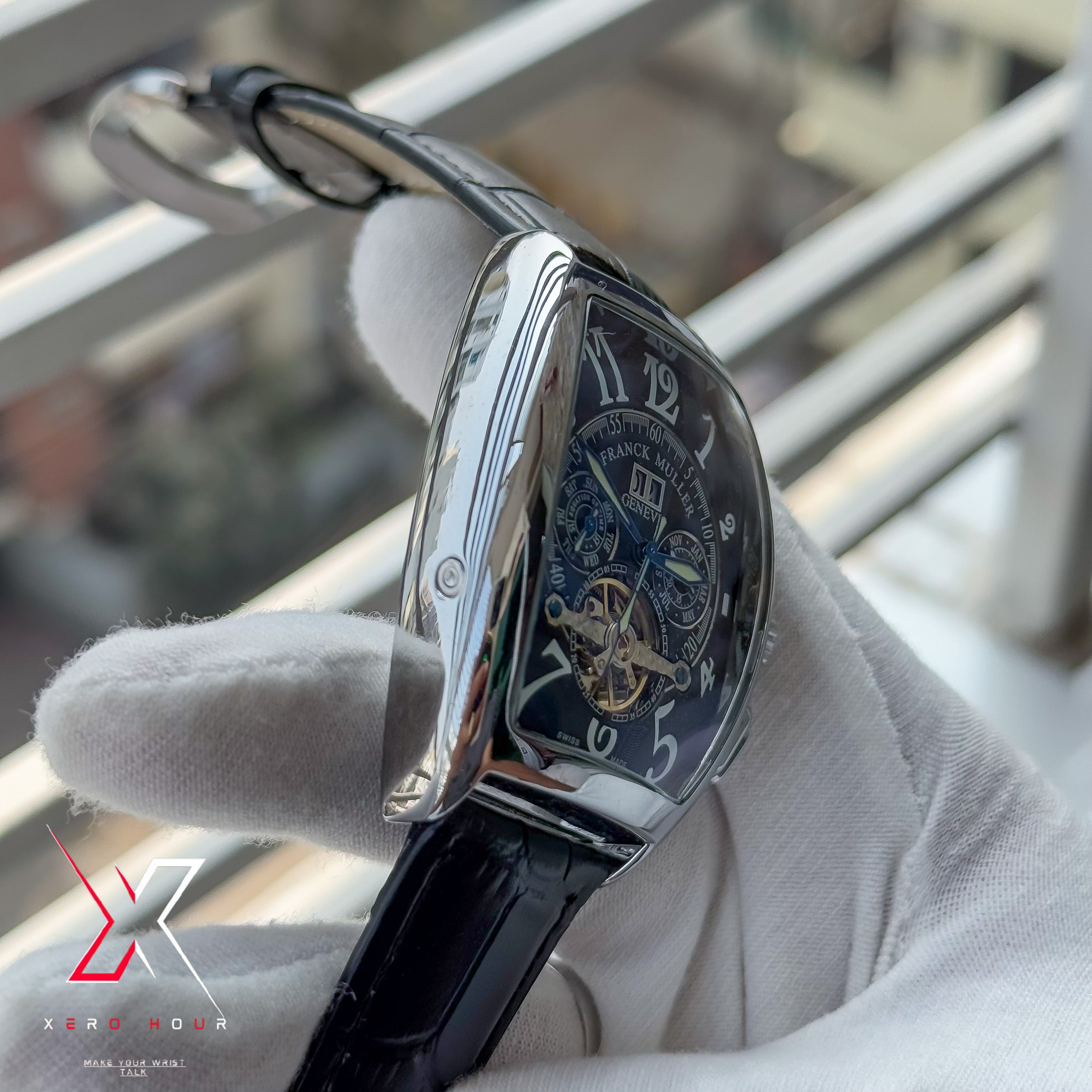 Franck Muller Curve Dial | Automatic Tourbillion | Black Leather belt_img_5