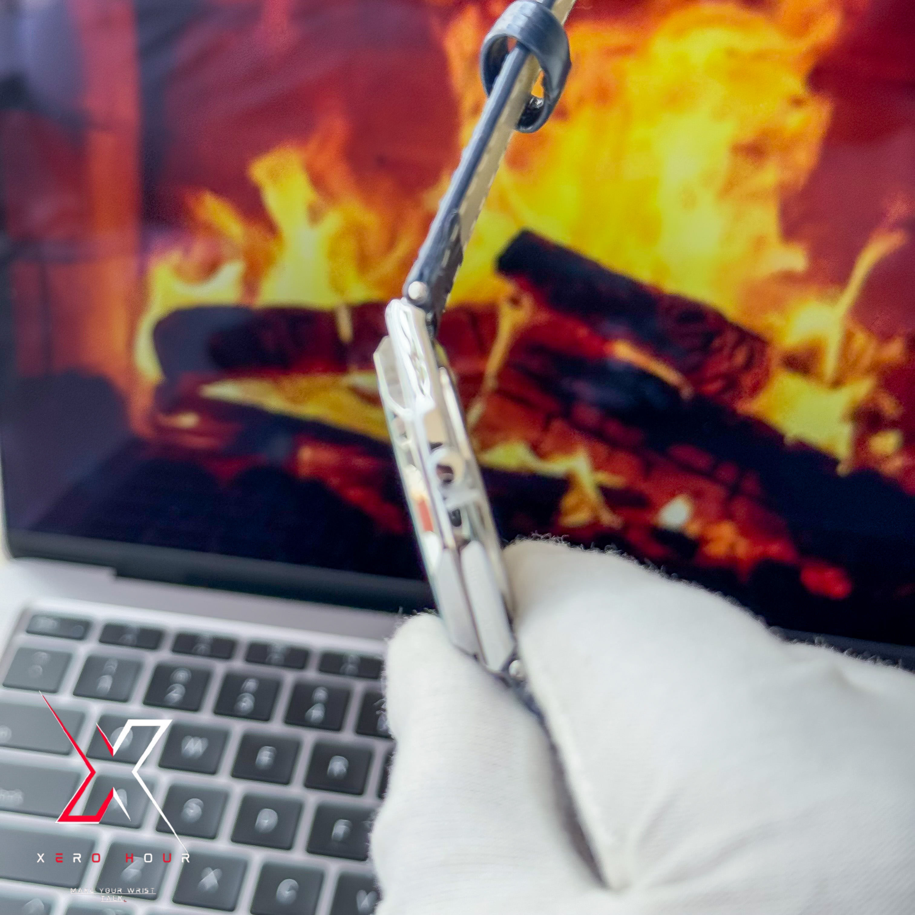 Universe Point | Hexa Style | Leather Belt | Authentic | Blue Dial_img_1