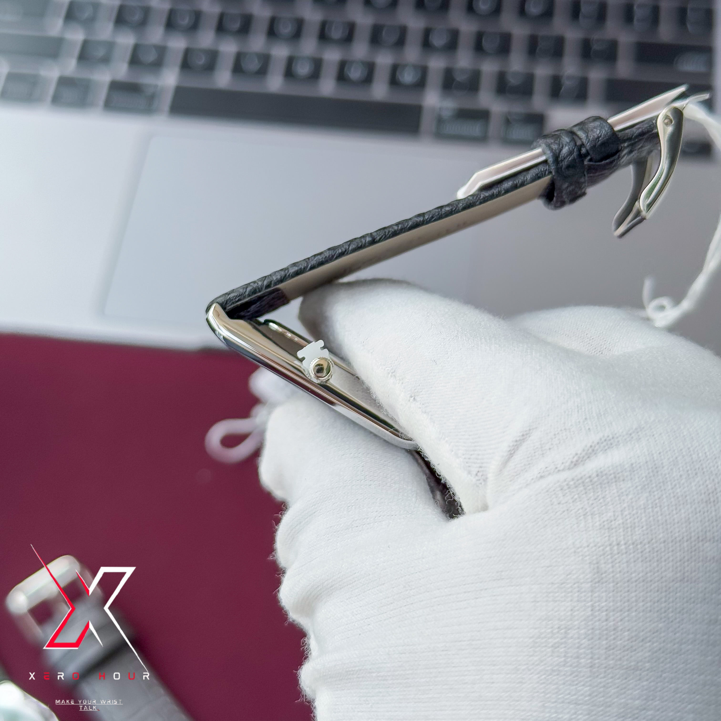 Tissot OLD MONEY STYLE | Super Slim Date Just | Leather belt | Black Dial_img_5