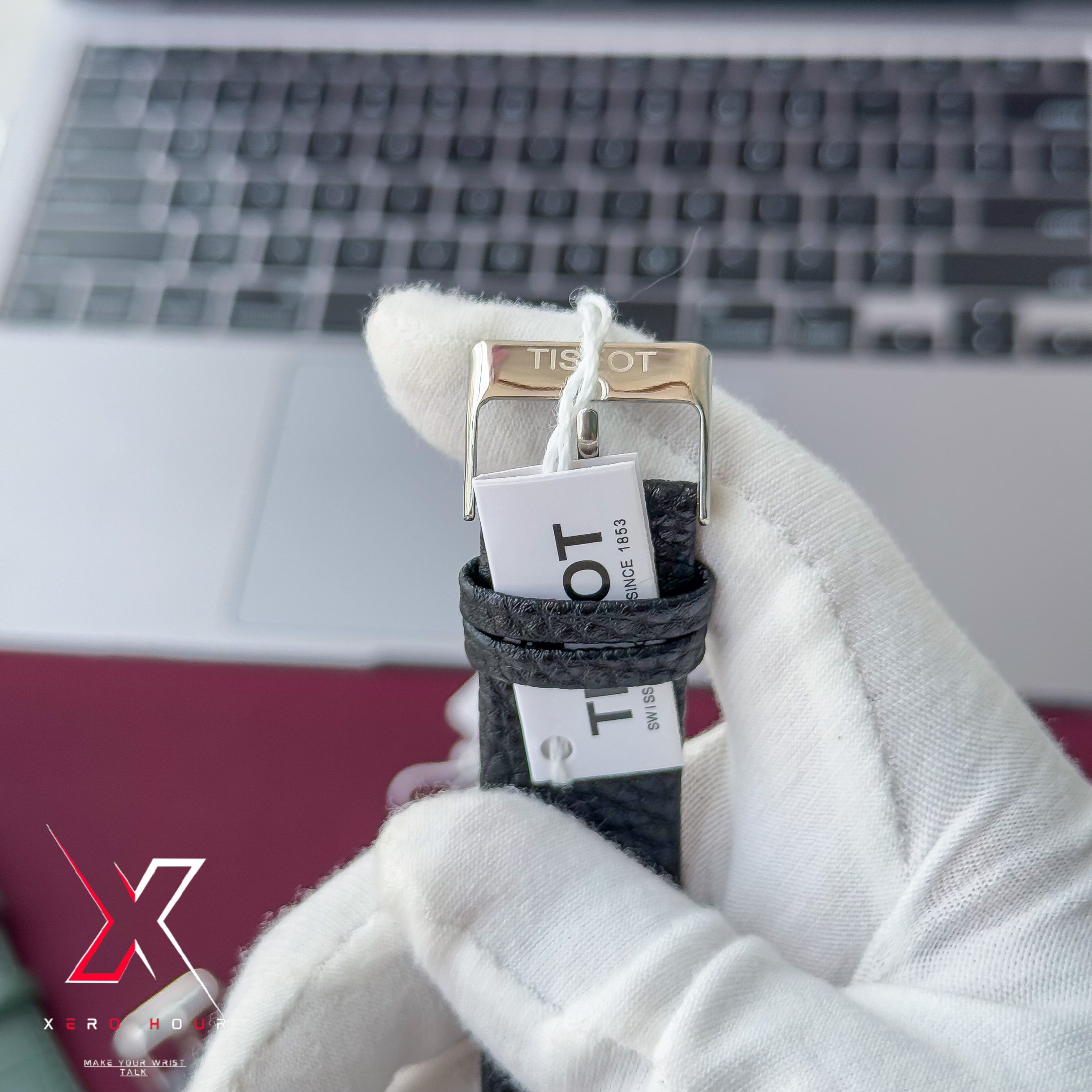 Tissot OLD MONEY STYLE | Super Slim Date Just | Leather belt | Black Dial_img_6