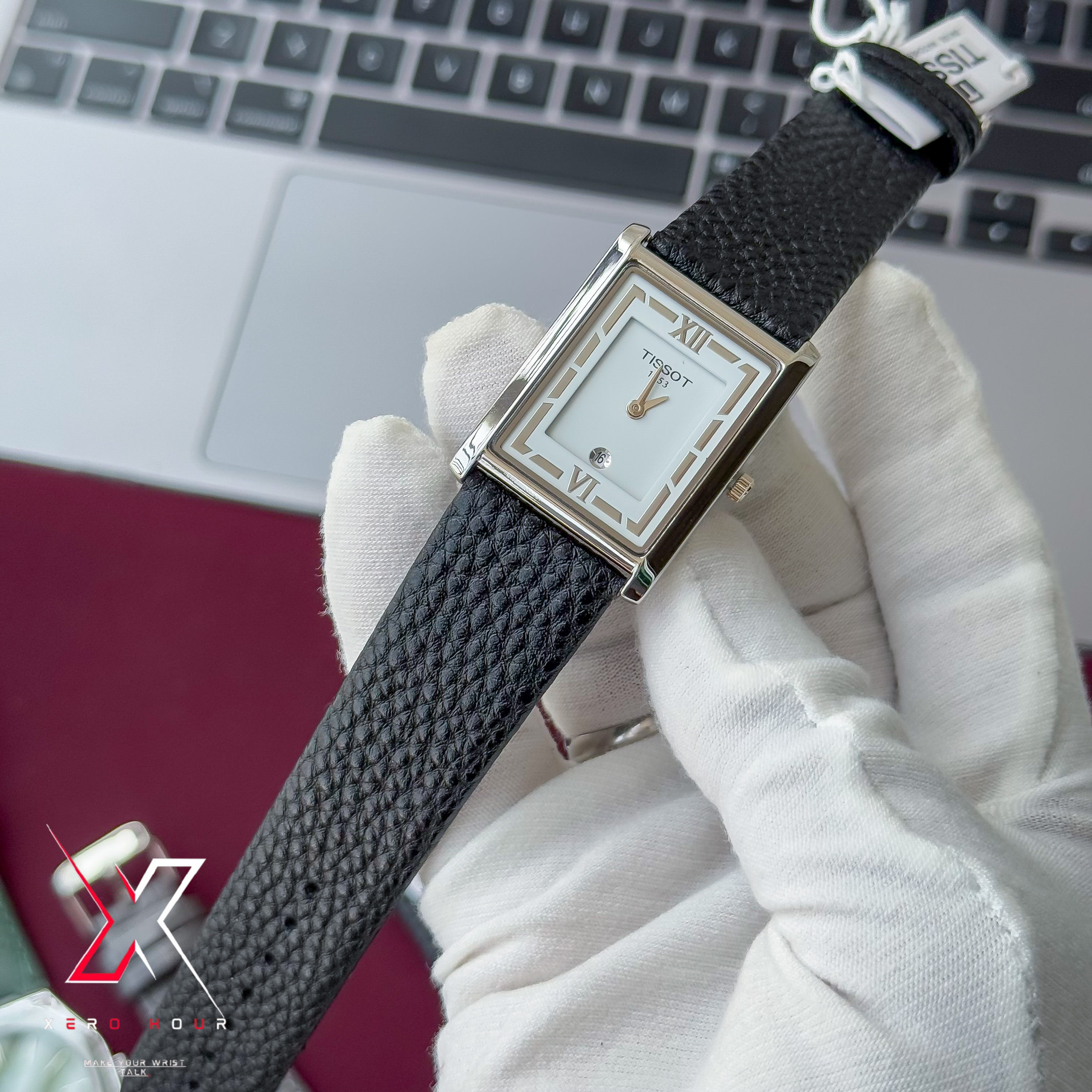 Tissot OLD MONEY STYLE | Super Slim Date Just | Leather belt | White Dial_img_6