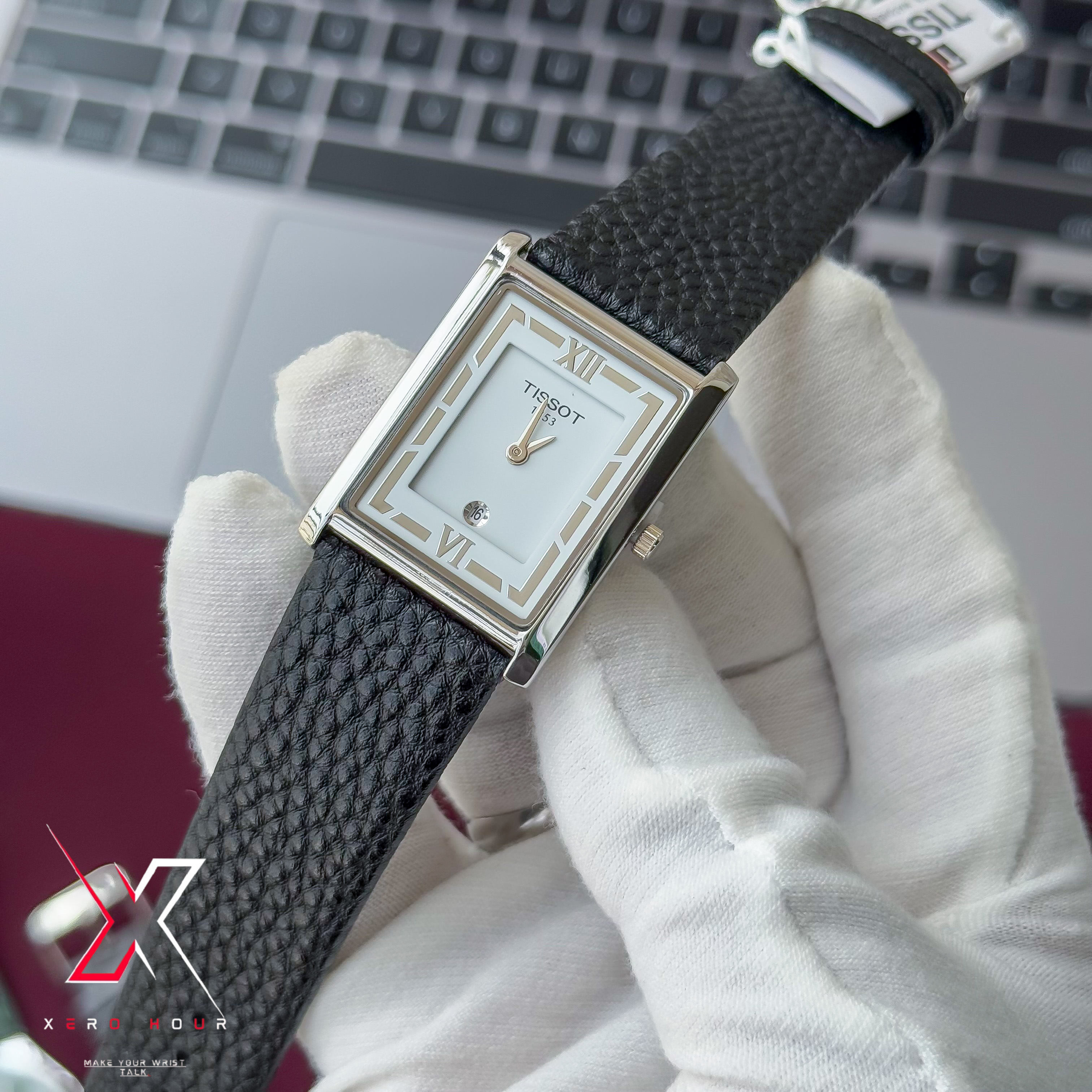 Tissot OLD MONEY STYLE | Super Slim Date Just | Leather belt | White Dial_img_7