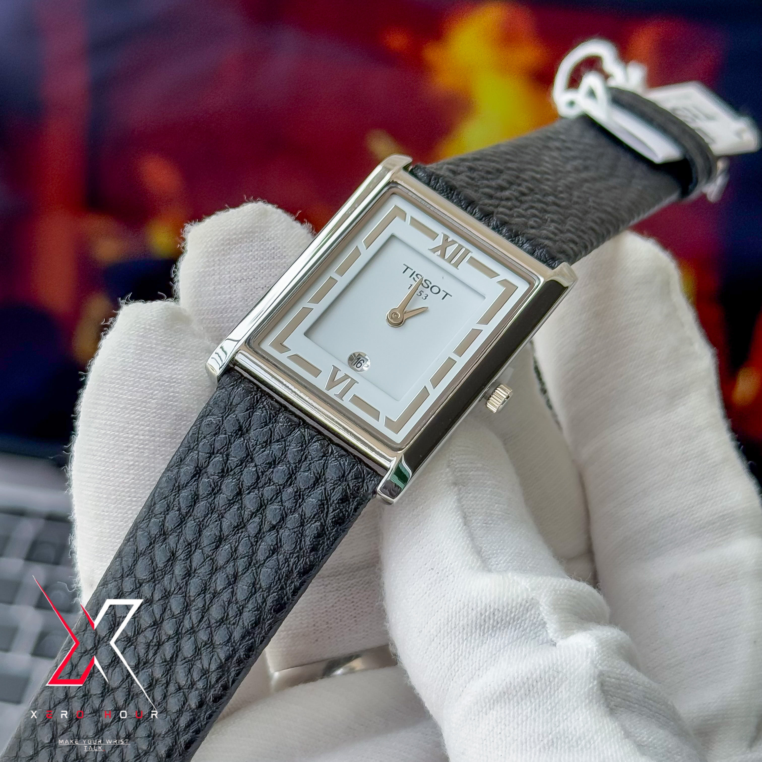 Tissot OLD MONEY STYLE | Super Slim Date Just | Leather belt | White Dial_img_8