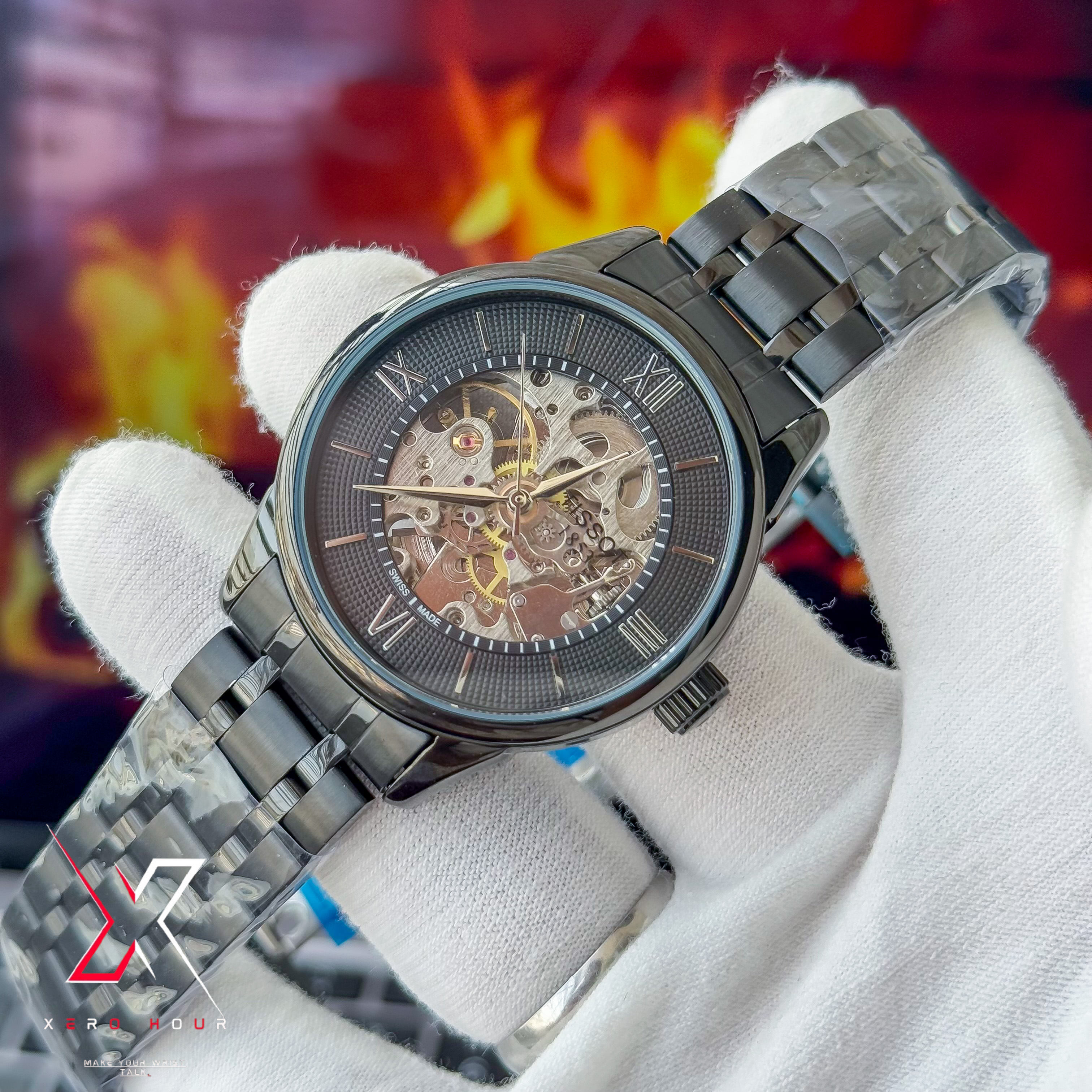 Tissot | Half Skeleton Automatic | Full black chain_img_4