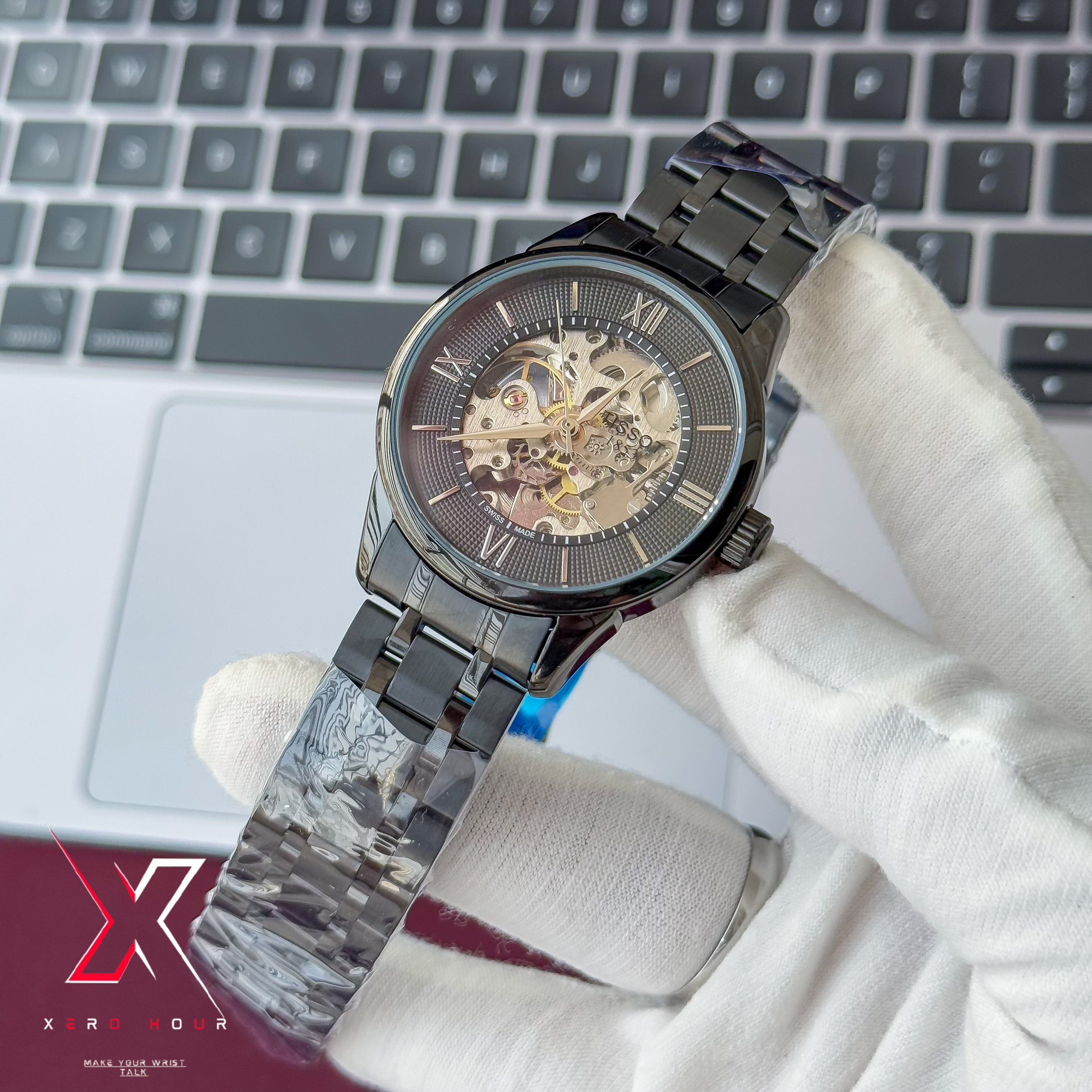 Tissot | Half Skeleton Automatic | Full black chain_img_6