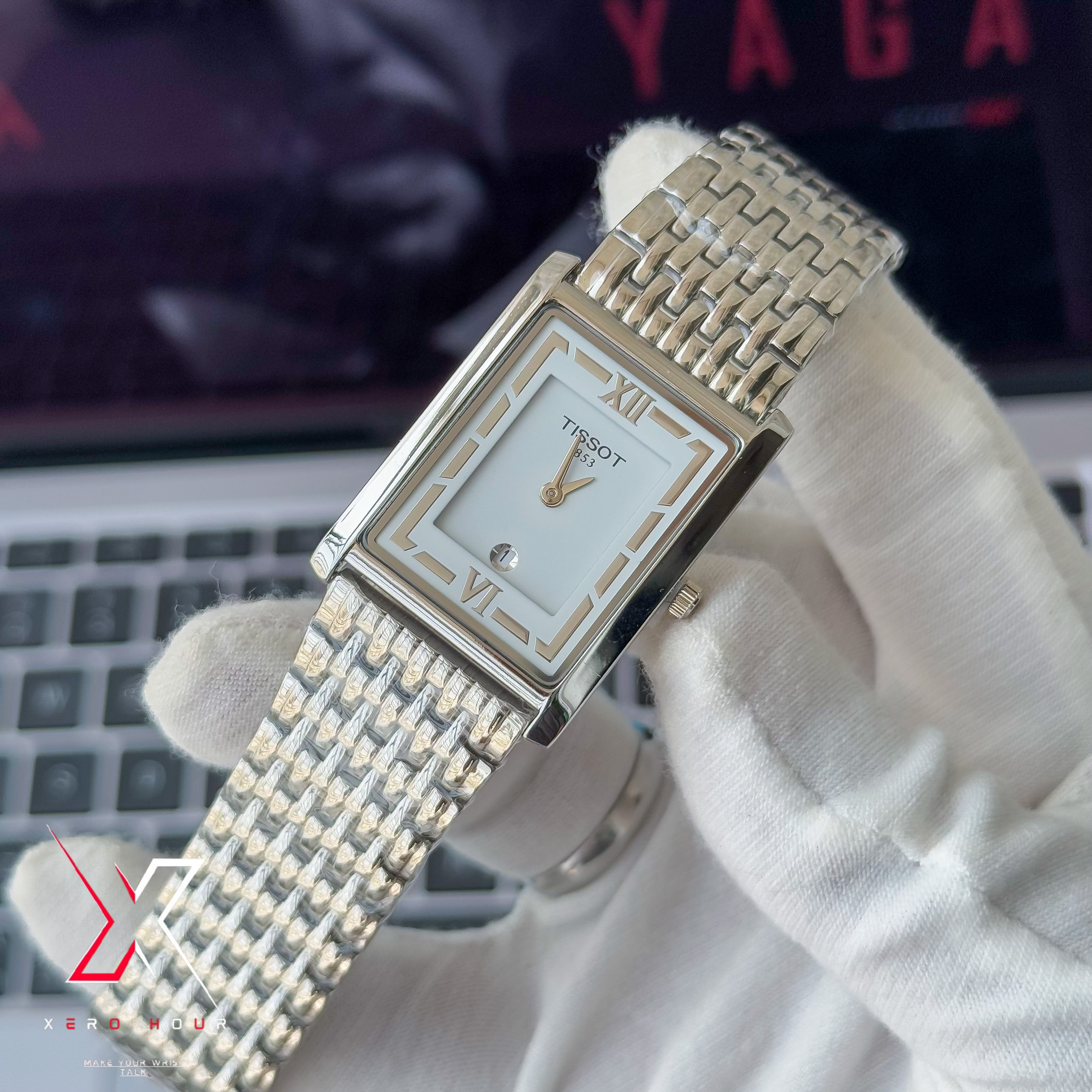 Tissot OLD MONEY STYLE | Super Slim Date Just | Chain SS | Single Tone white dial_img_4