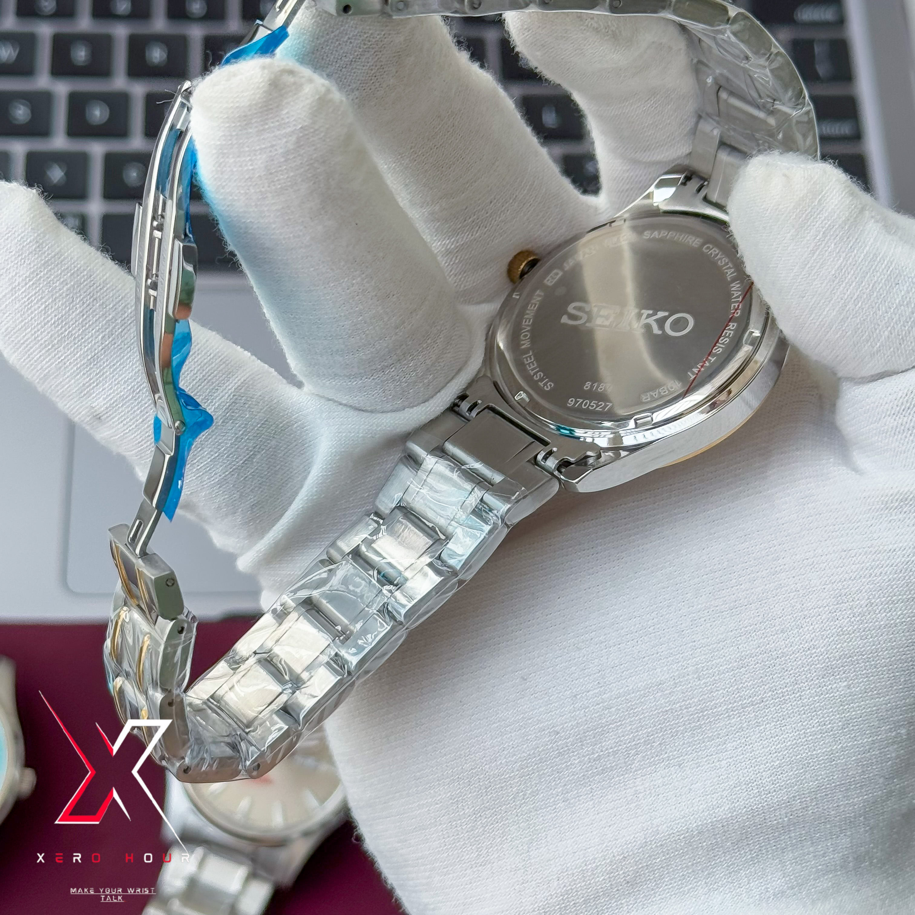 Seiko Day date | Dual tone Chain | White dial | Semi AAA_img_4