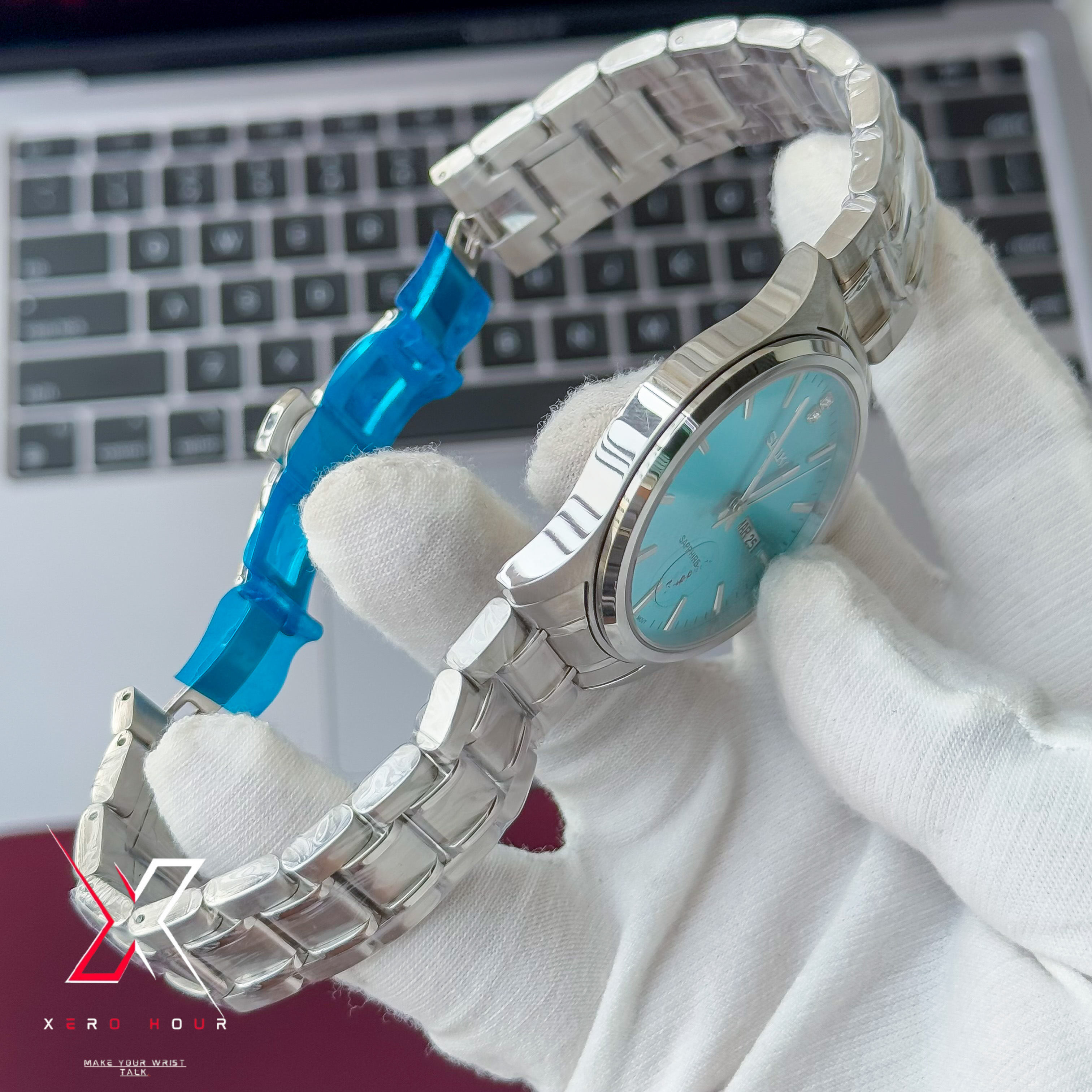 Seiko Day date | Dual tone Chain | Tiffany dial |Semi AAA_img_4