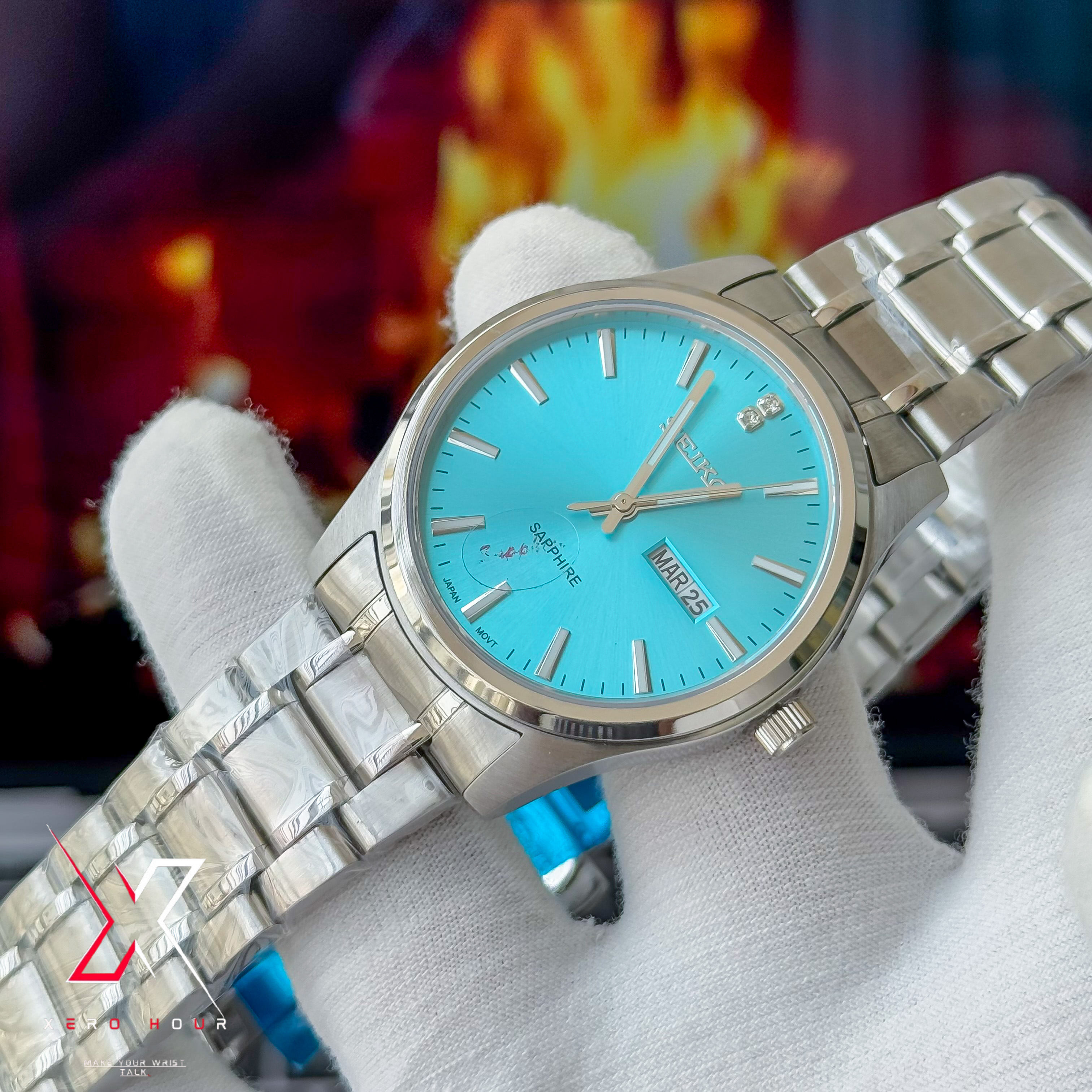 Seiko Day date | Dual tone Chain | Tiffany dial |Semi AAA_img_5