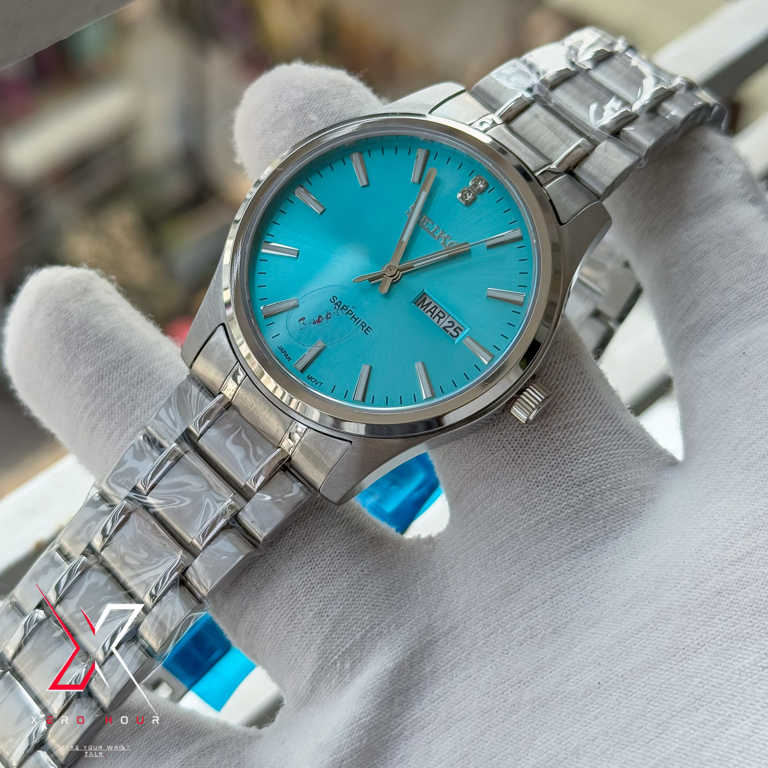 Seiko Day date | Dual tone Chain | Tiffany dial |Semi AAA_img_6