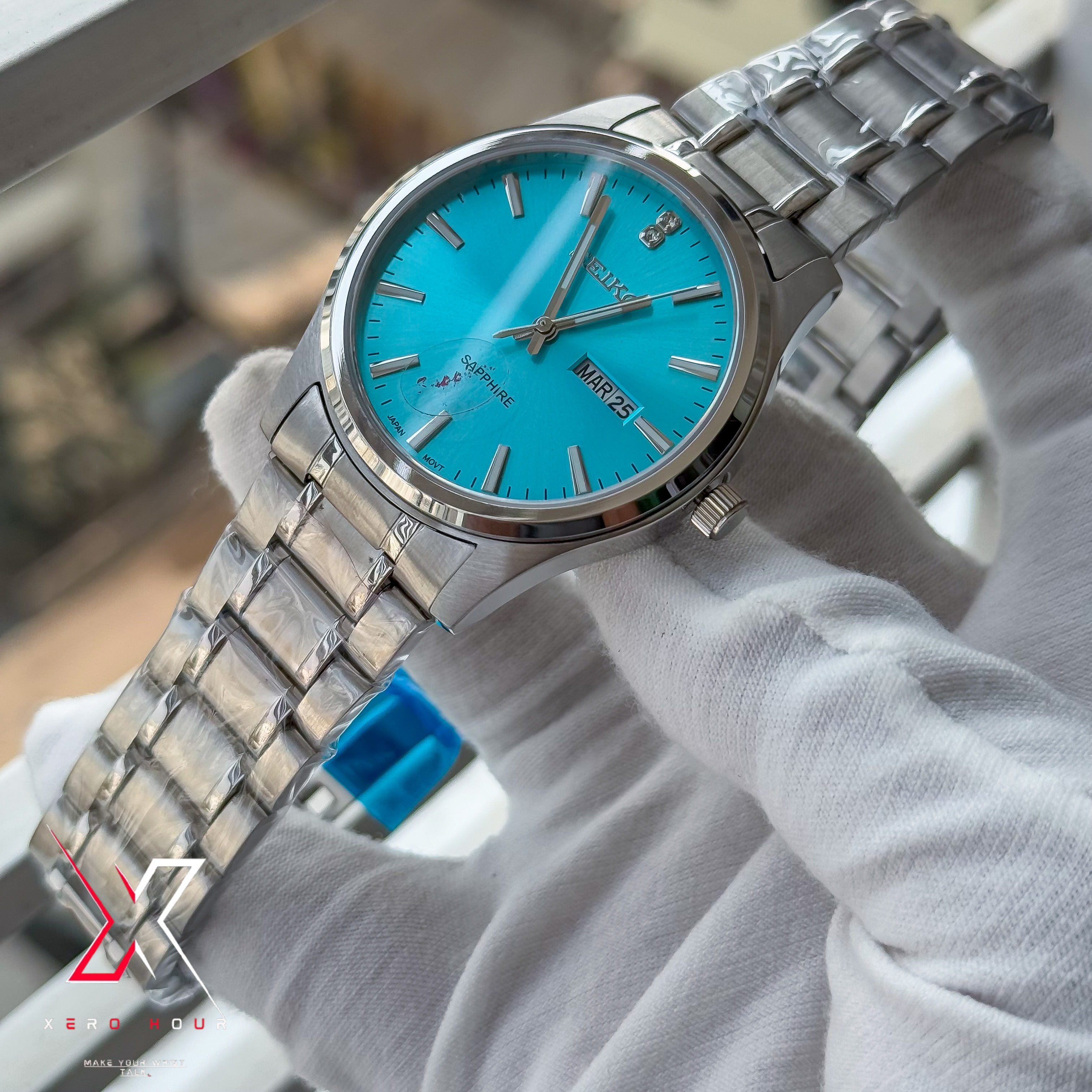 Seiko Day date | Dual tone Chain | Tiffany dial |Semi AAA_img_7