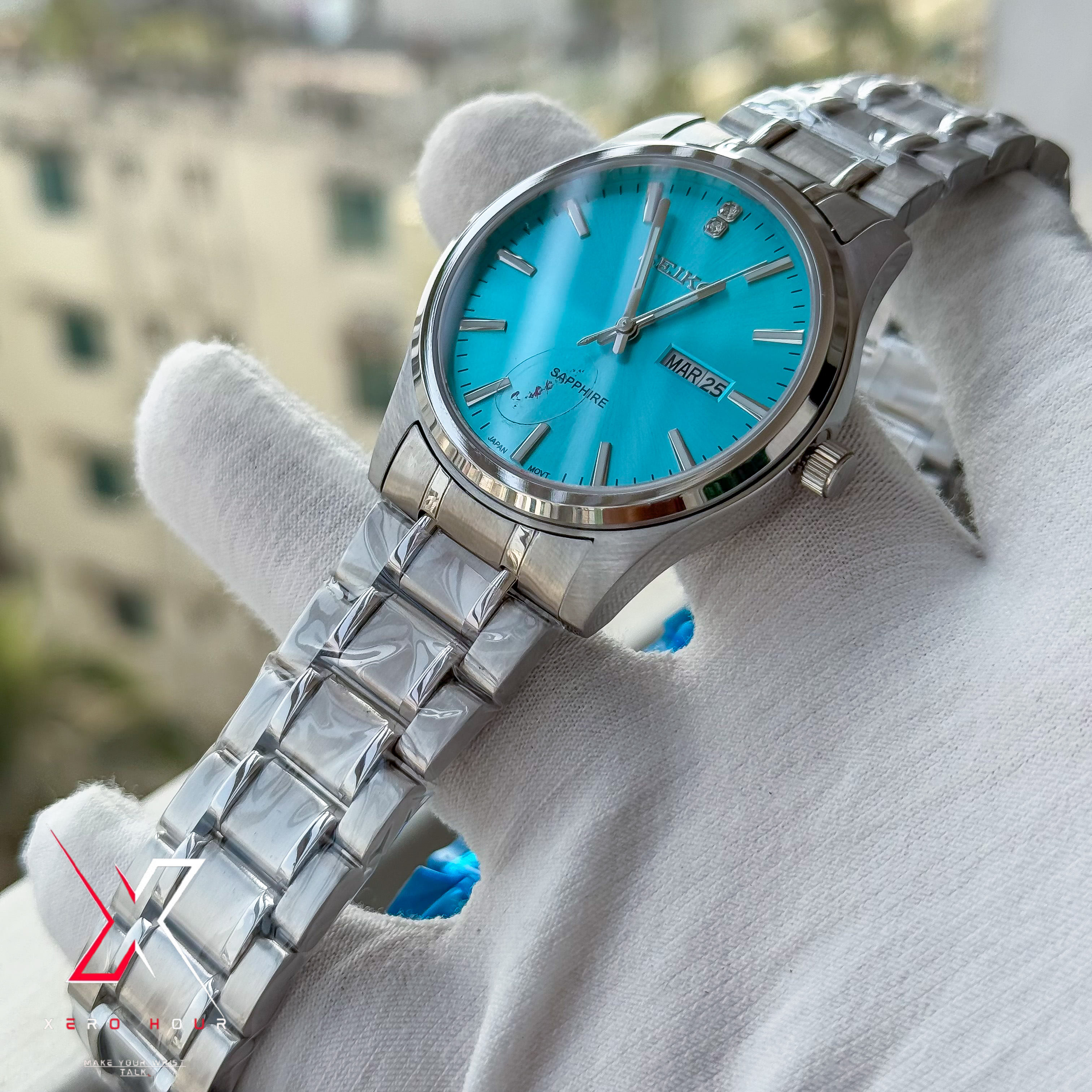 Seiko Day date | Dual tone Chain | Tiffany dial |Semi AAA_img_8