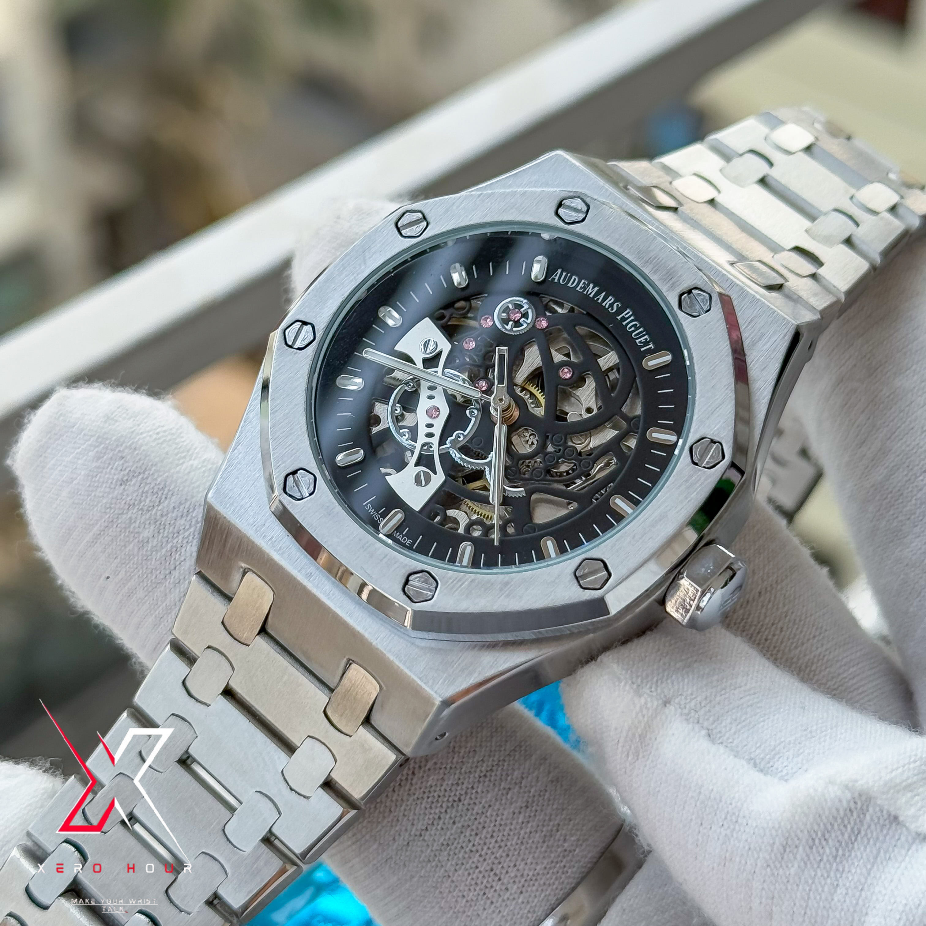 Audemars Piguet Semi AAA | V3 | Automatic Movement |  Single Tone black dial