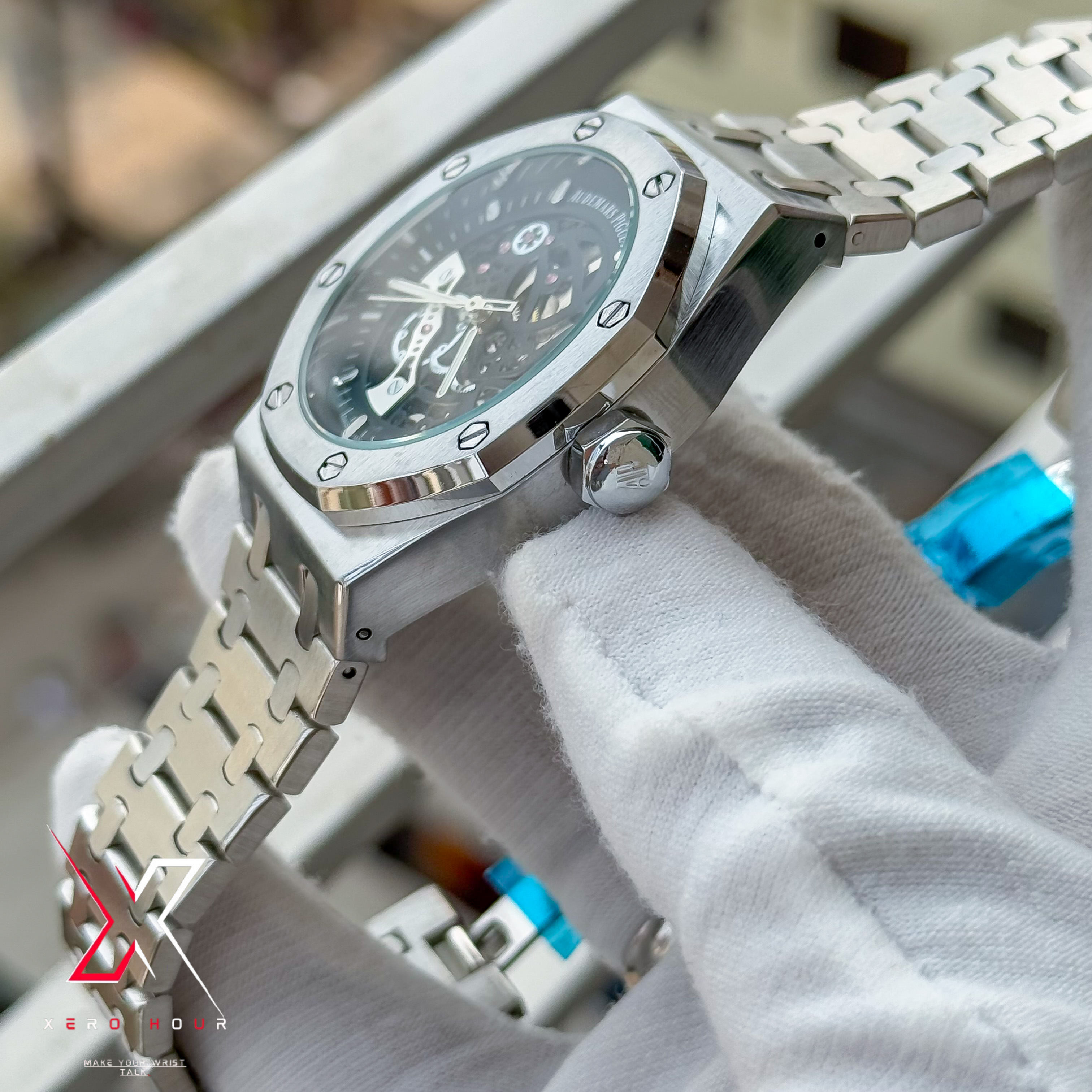 Audemars Piguet Semi AAA | V3 | Automatic Movement |  Single Tone black dial_img_3