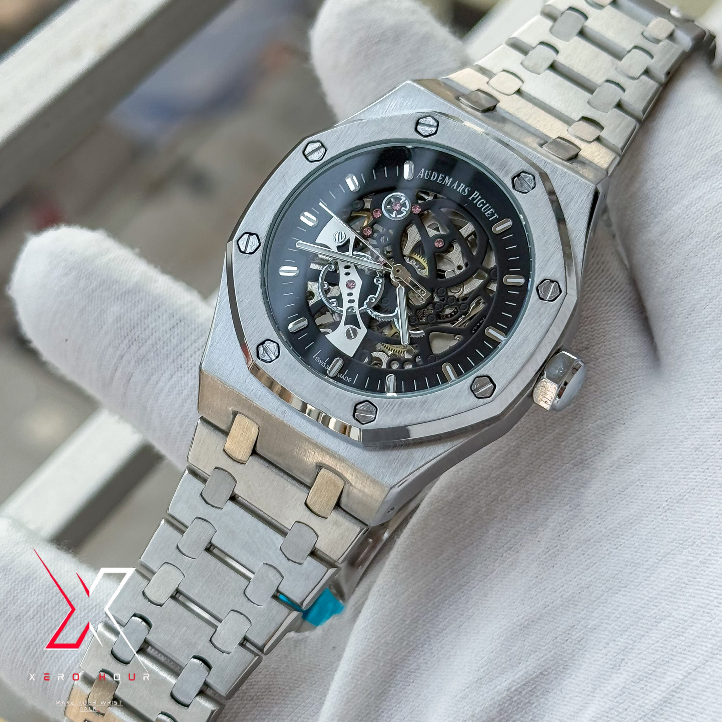 Audemars Piguet Semi AAA | V3 | Automatic Movement |  Single Tone black dial_img_4