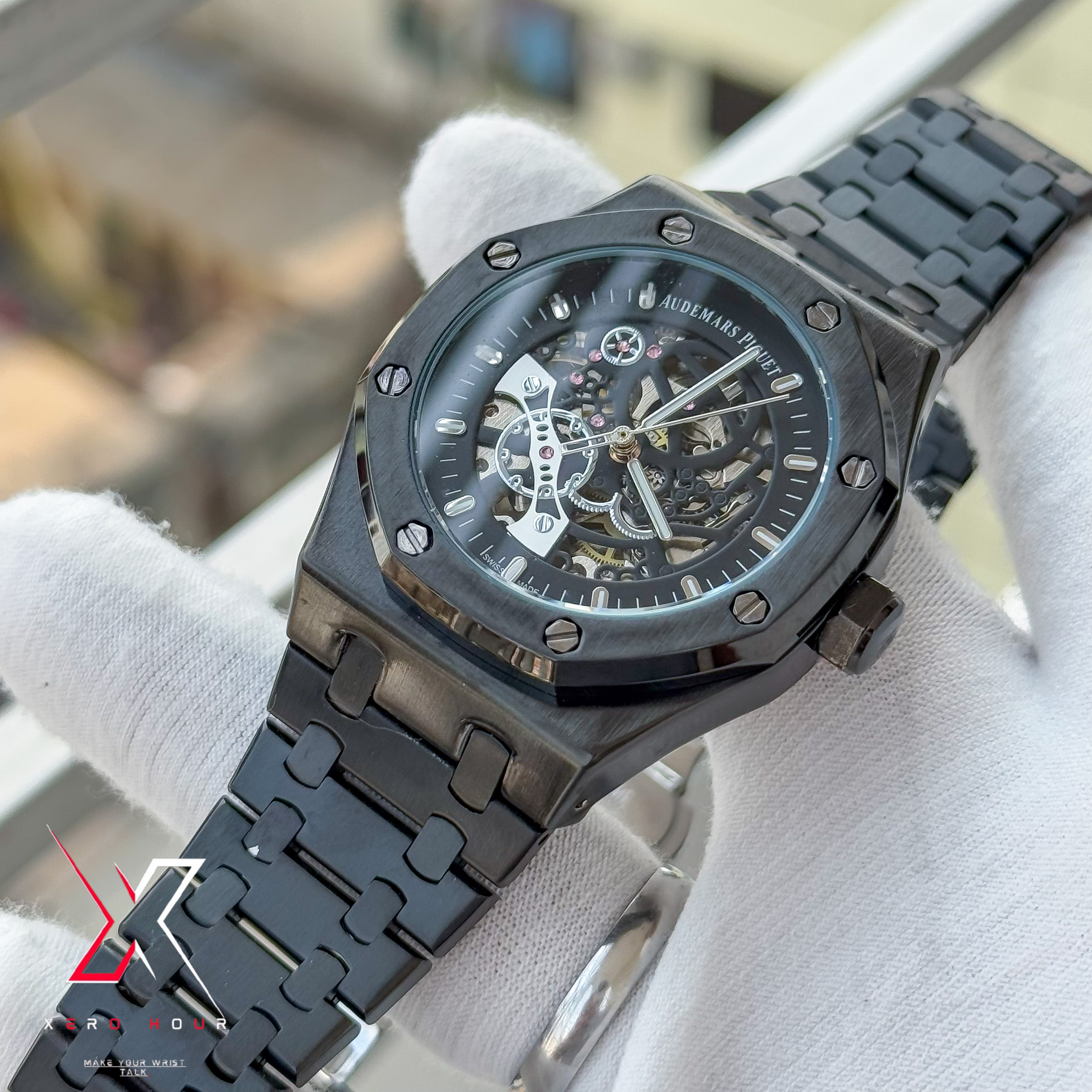Audemars Piguet Semi AAA | V3 | Automatic Movement |  Single Tone Full black