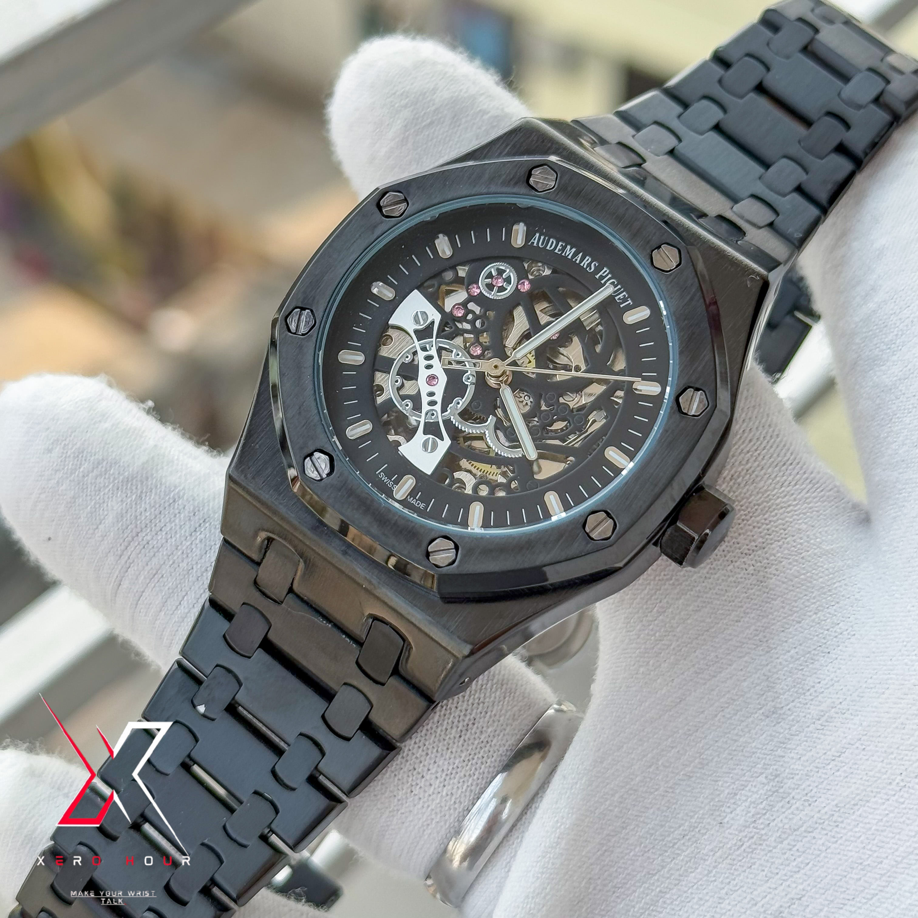 Audemars Piguet Semi AAA | V3 | Automatic Movement |  Single Tone Full black_img_2