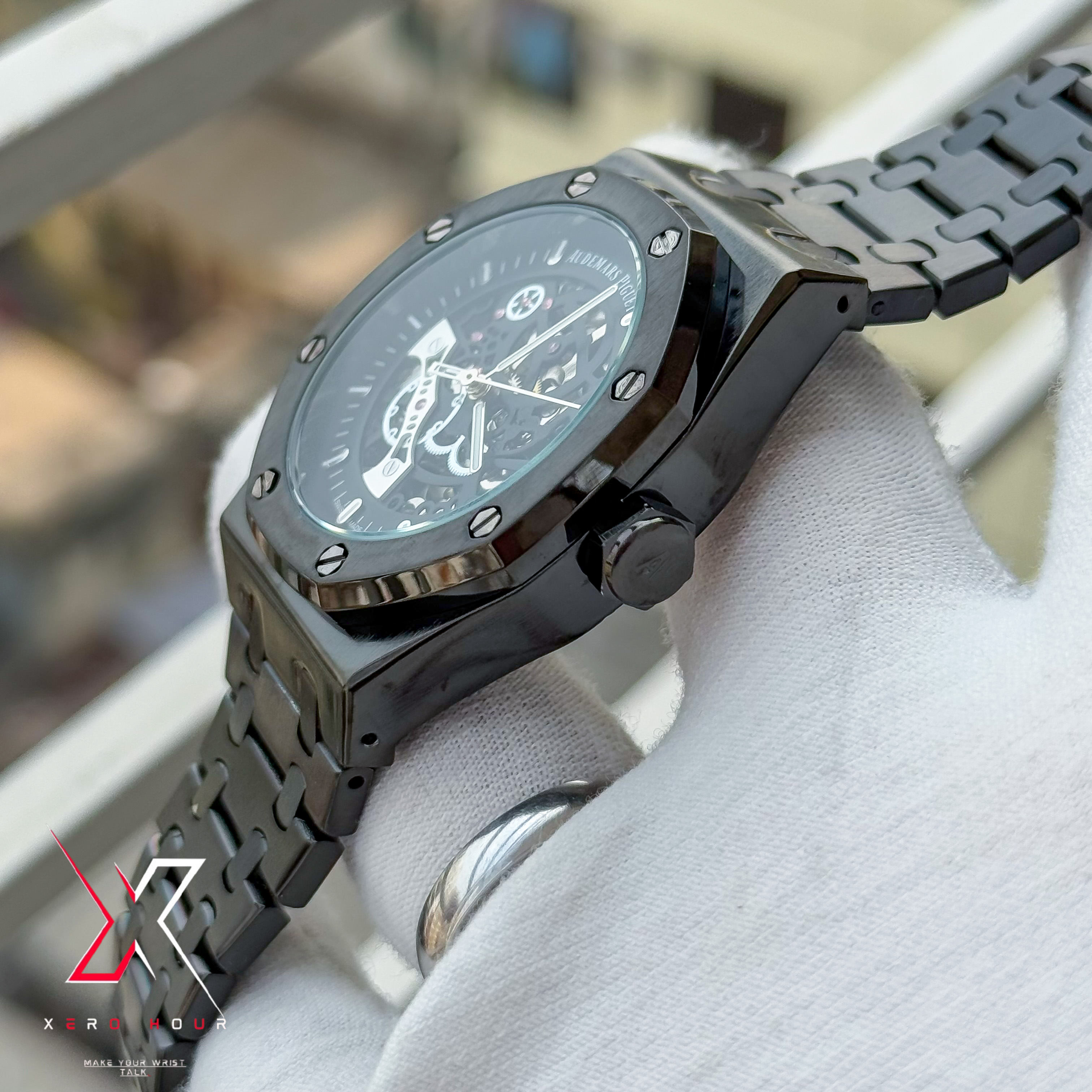 Audemars Piguet Semi AAA | V3 | Automatic Movement |  Single Tone Full black_img_3