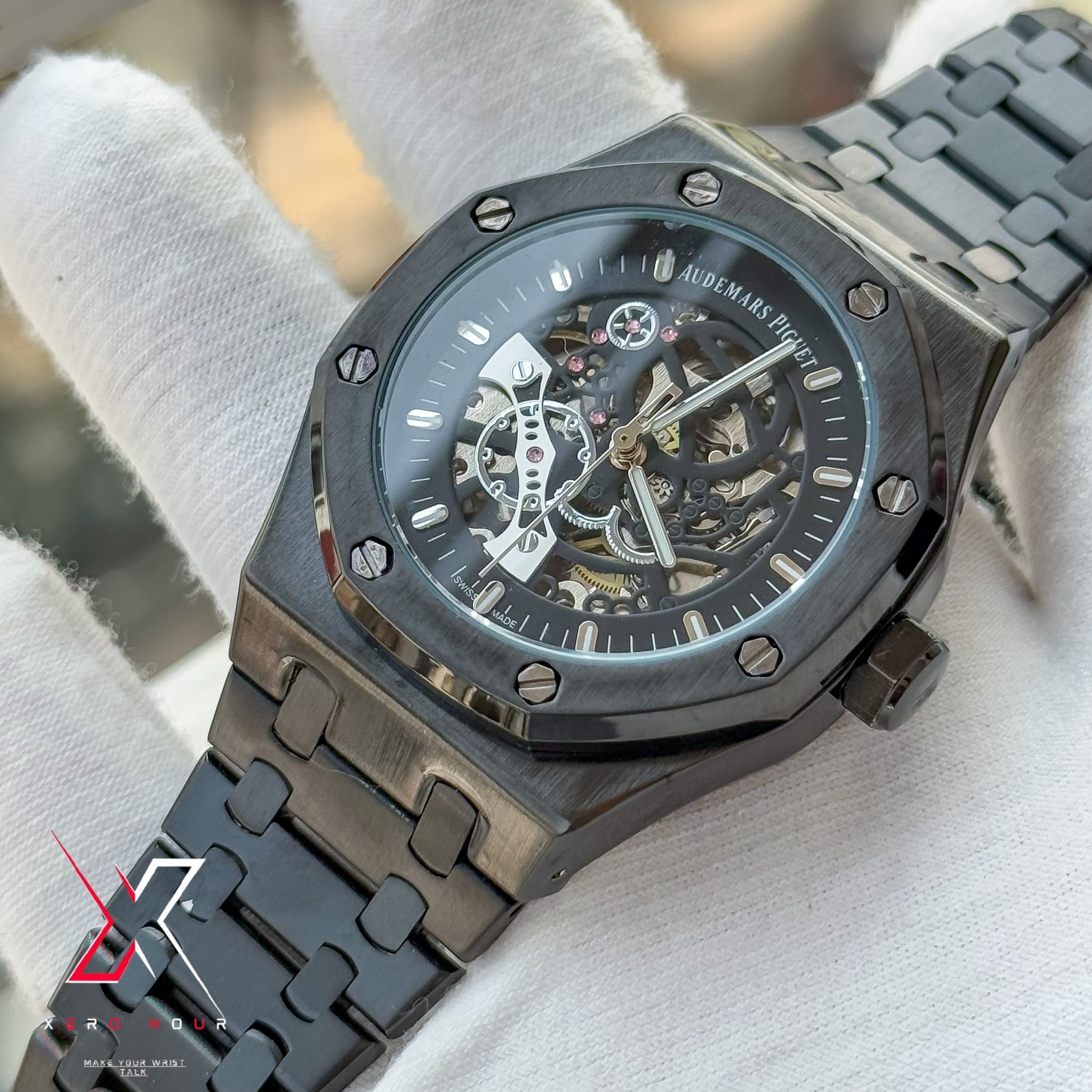Audemars Piguet Semi AAA | V3 | Automatic Movement |  Single Tone Full black_img_8