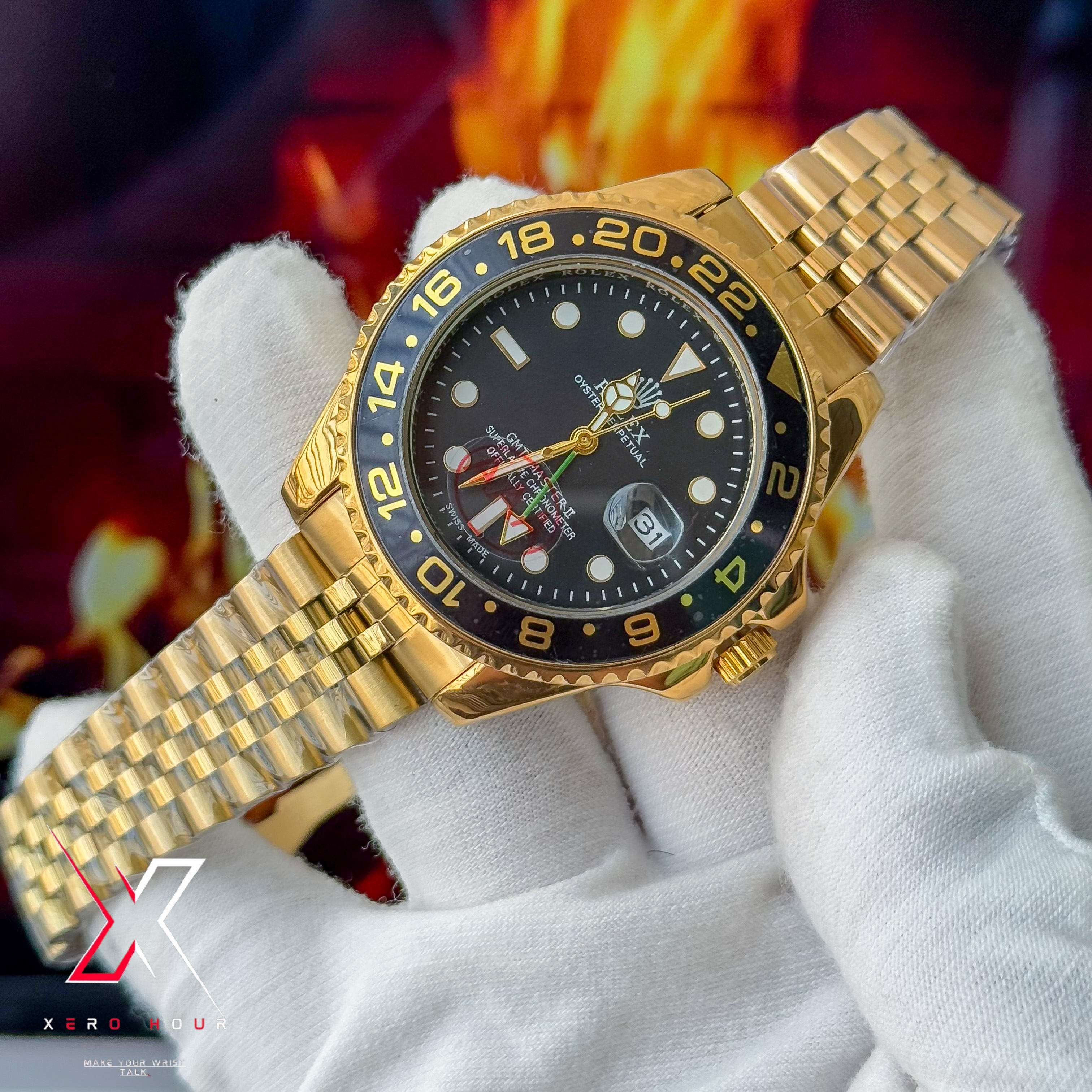 Rolex GMT Master 2 | Version 2 | Yellow gold edition | Jubilee chain