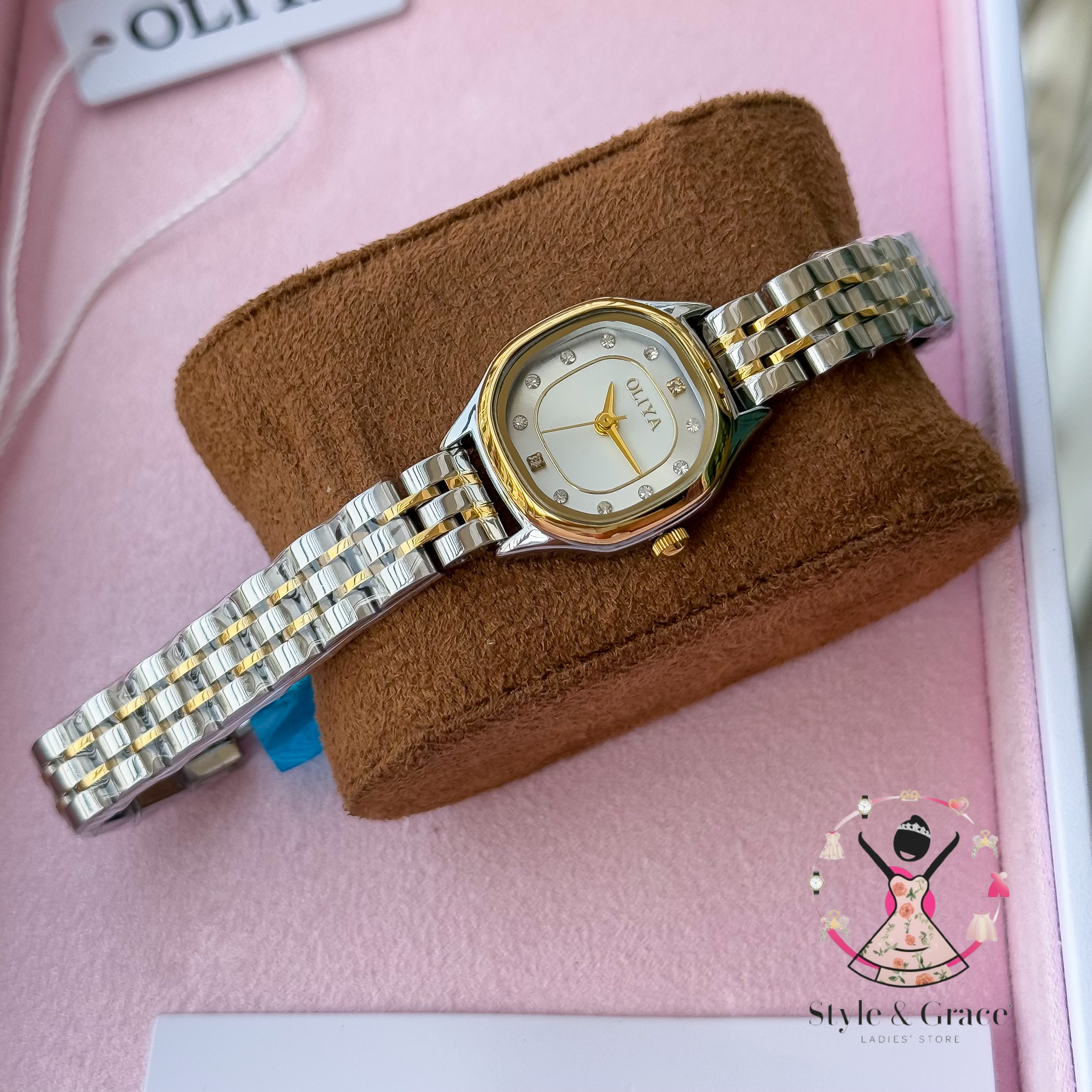 Oliya-6821| Small Round-Pearl White | Dual Tone | Authentic Brand