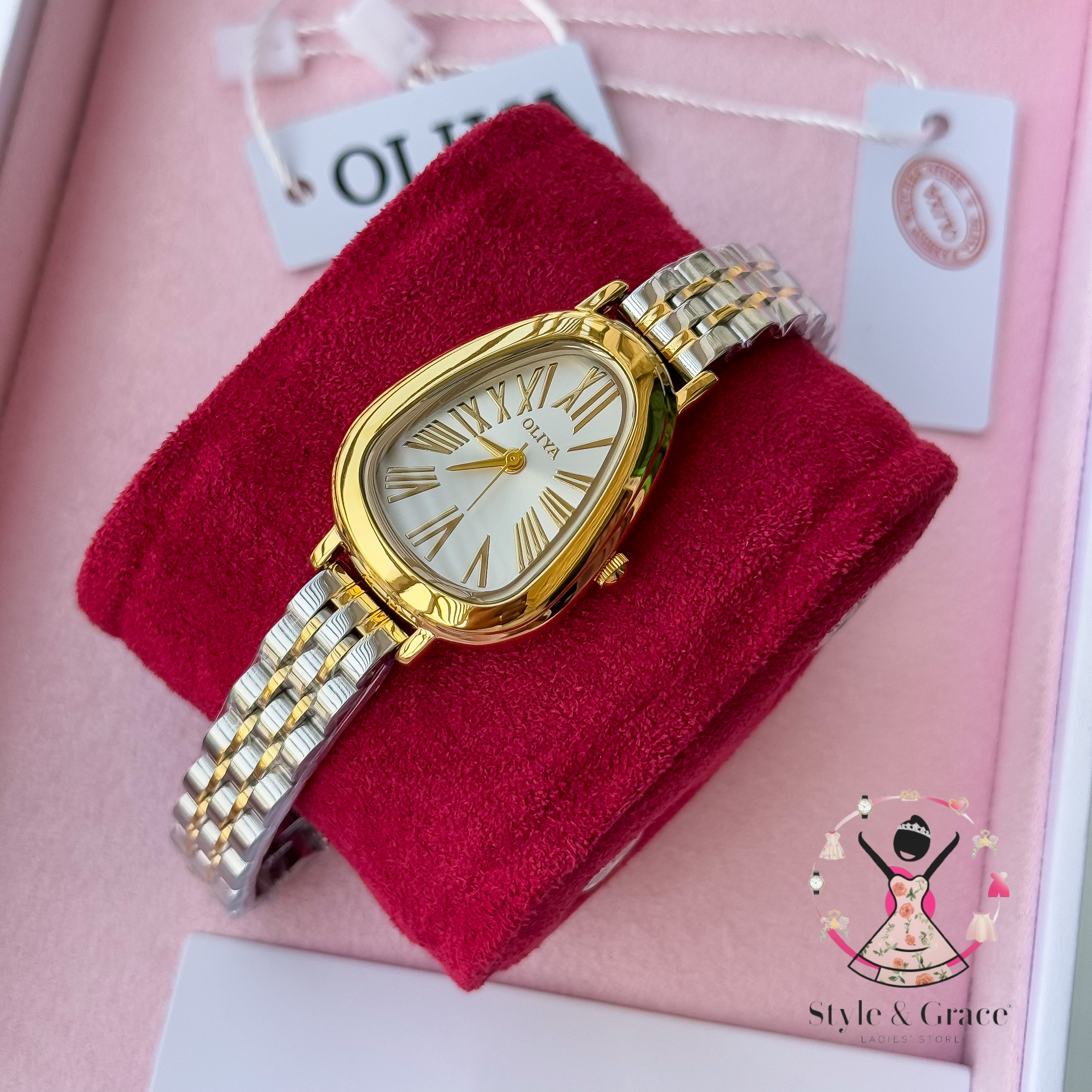 Oliya- Round Triangle| Pearl White | Dual Tone | Authentic Brand_img_2