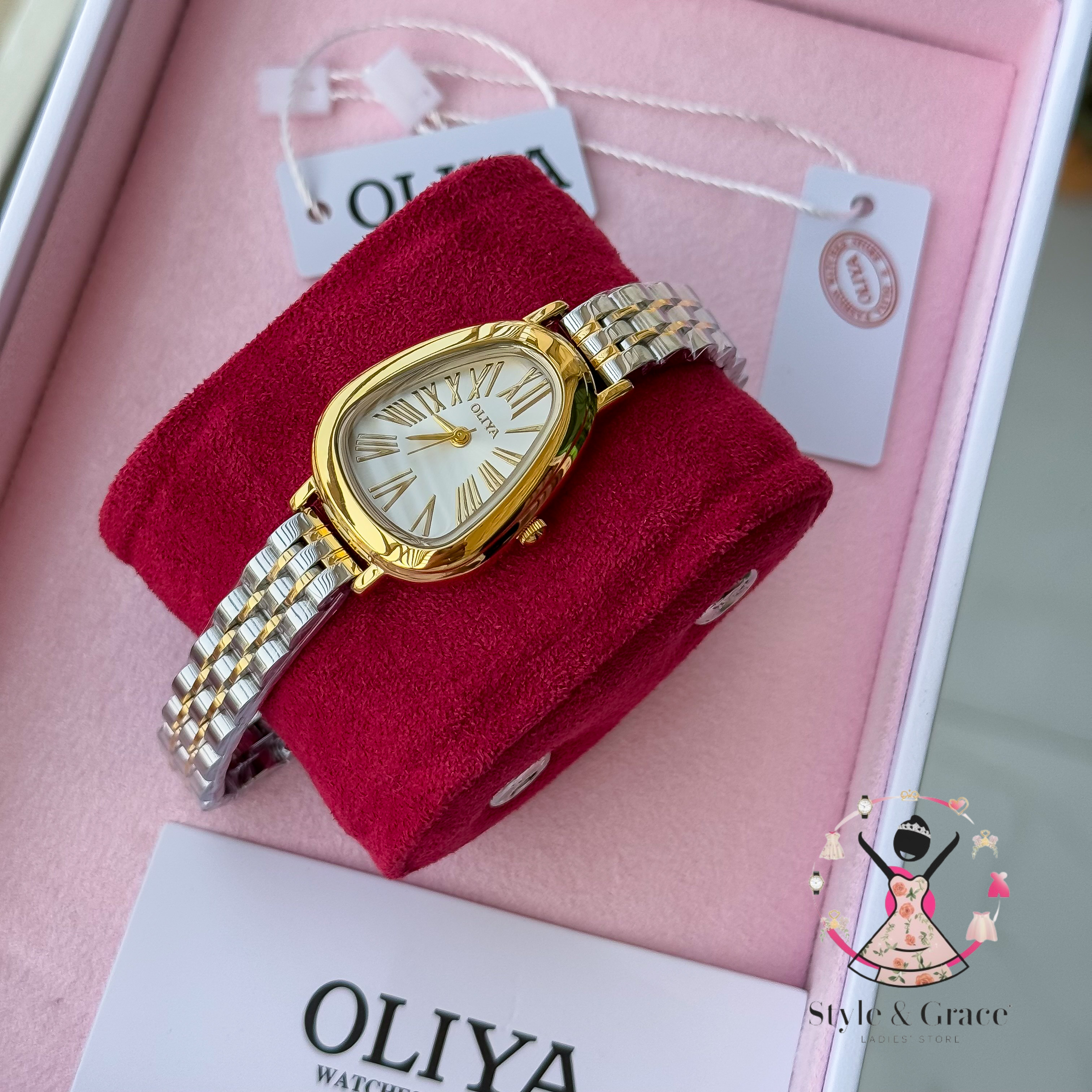 Oliya- Round Triangle| Pearl White | Dual Tone | Authentic Brand_img_3