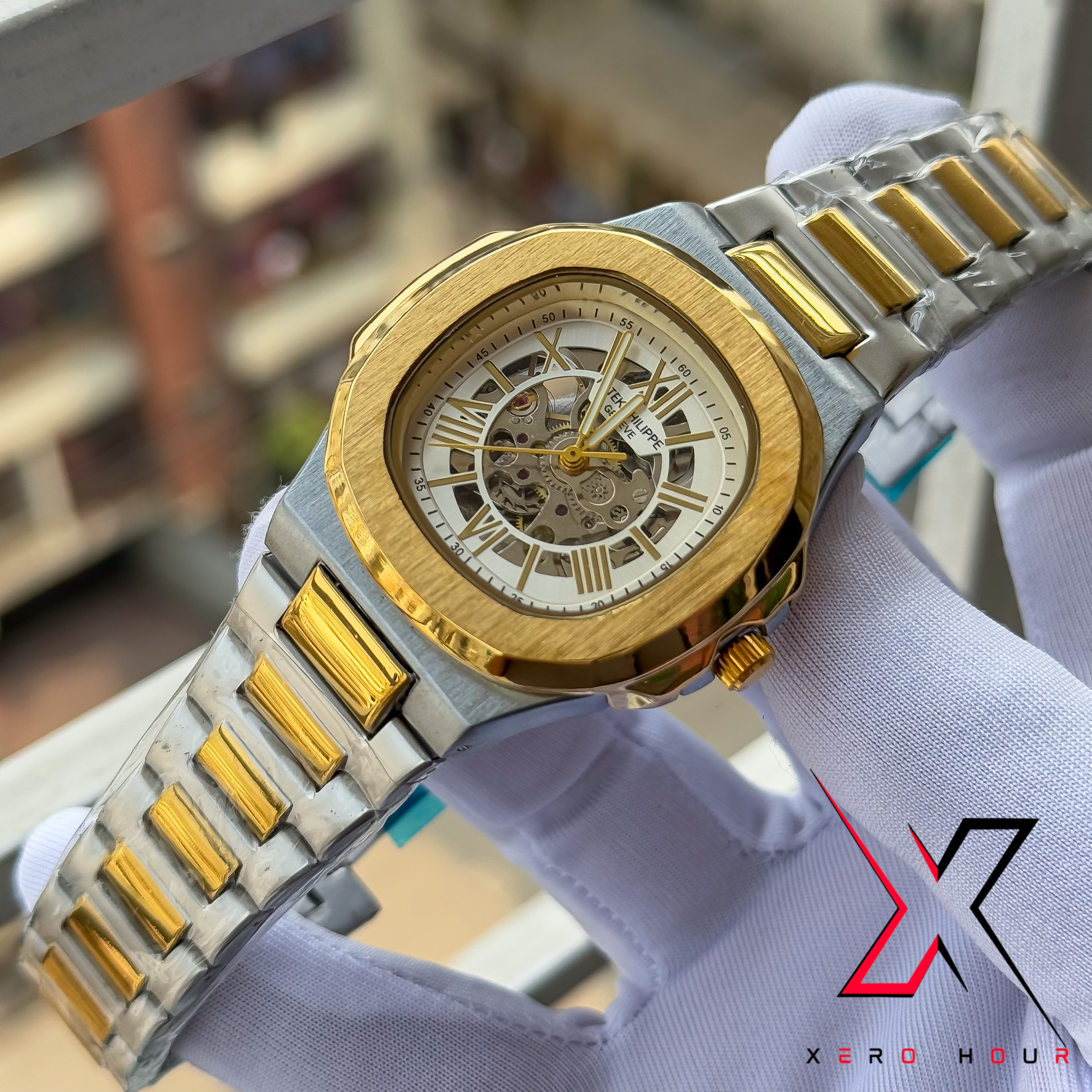 PATEK PHILIPPE | SKELETON VERSION 3 | DUAL TONE | WHITE DIAL_img_3