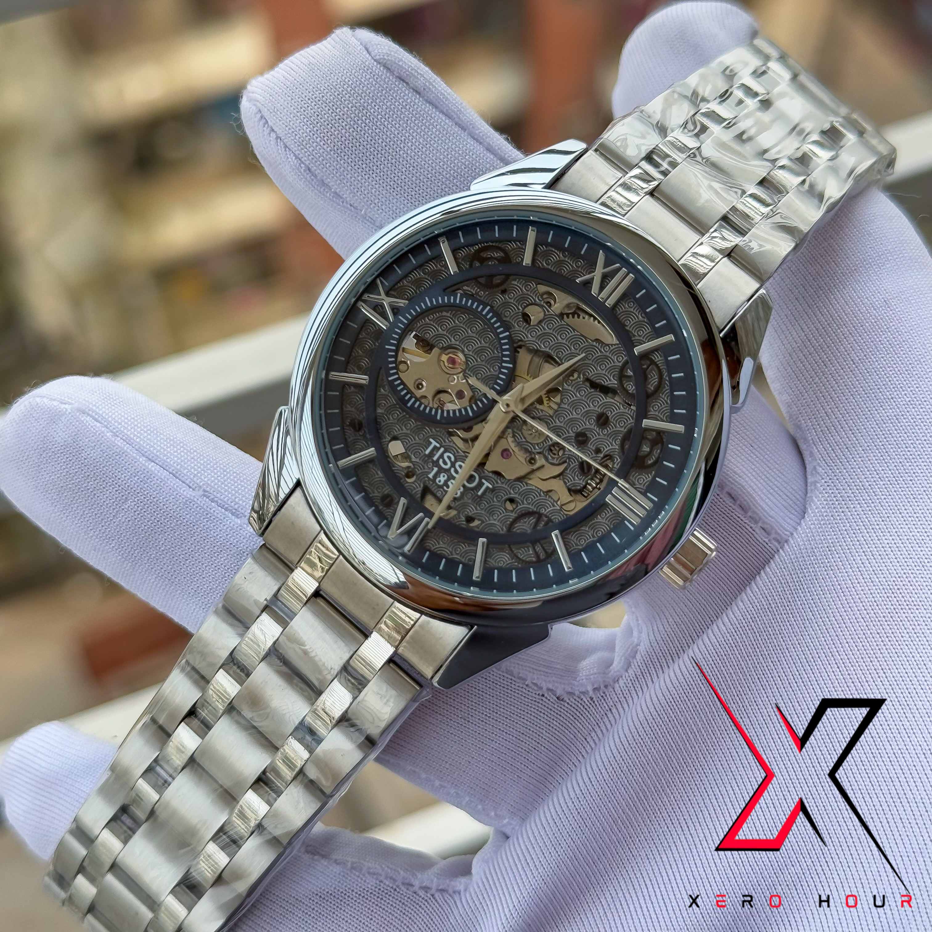 TISSOT OPEN HEART | AUTOMATIC SKELETON | WAVE BLUE DIAL | AA_img_1