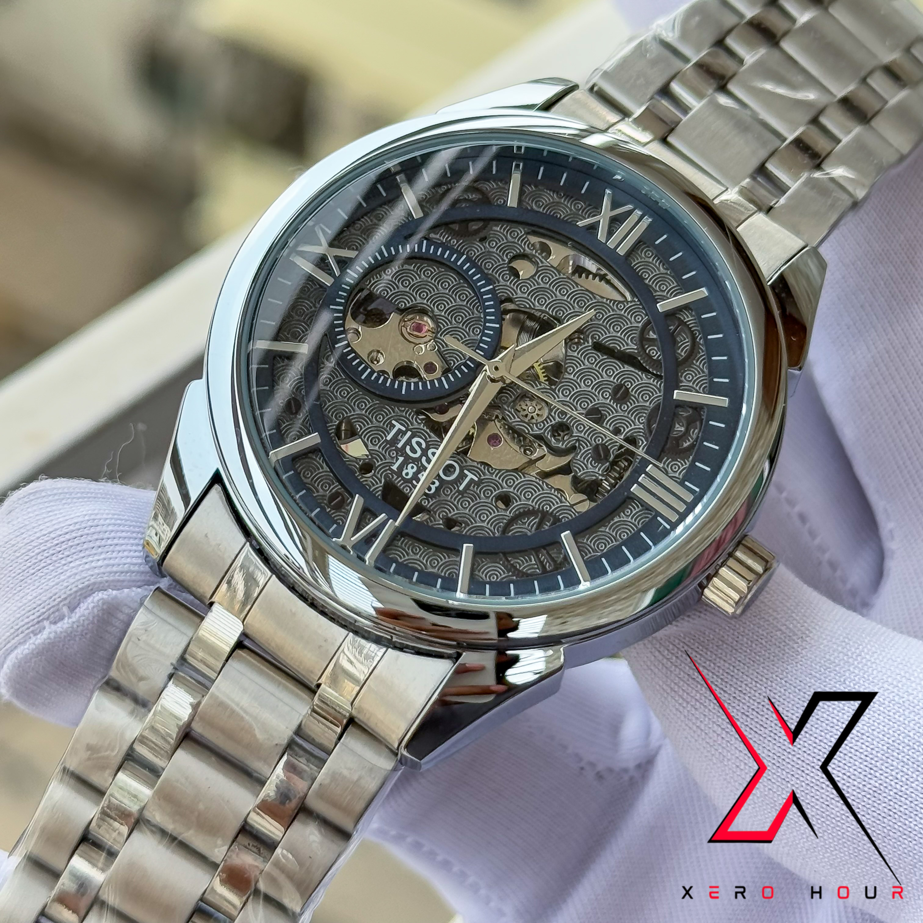 TISSOT OPEN HEART | AUTOMATIC SKELETON | WAVE BLUE DIAL | AA_img_2