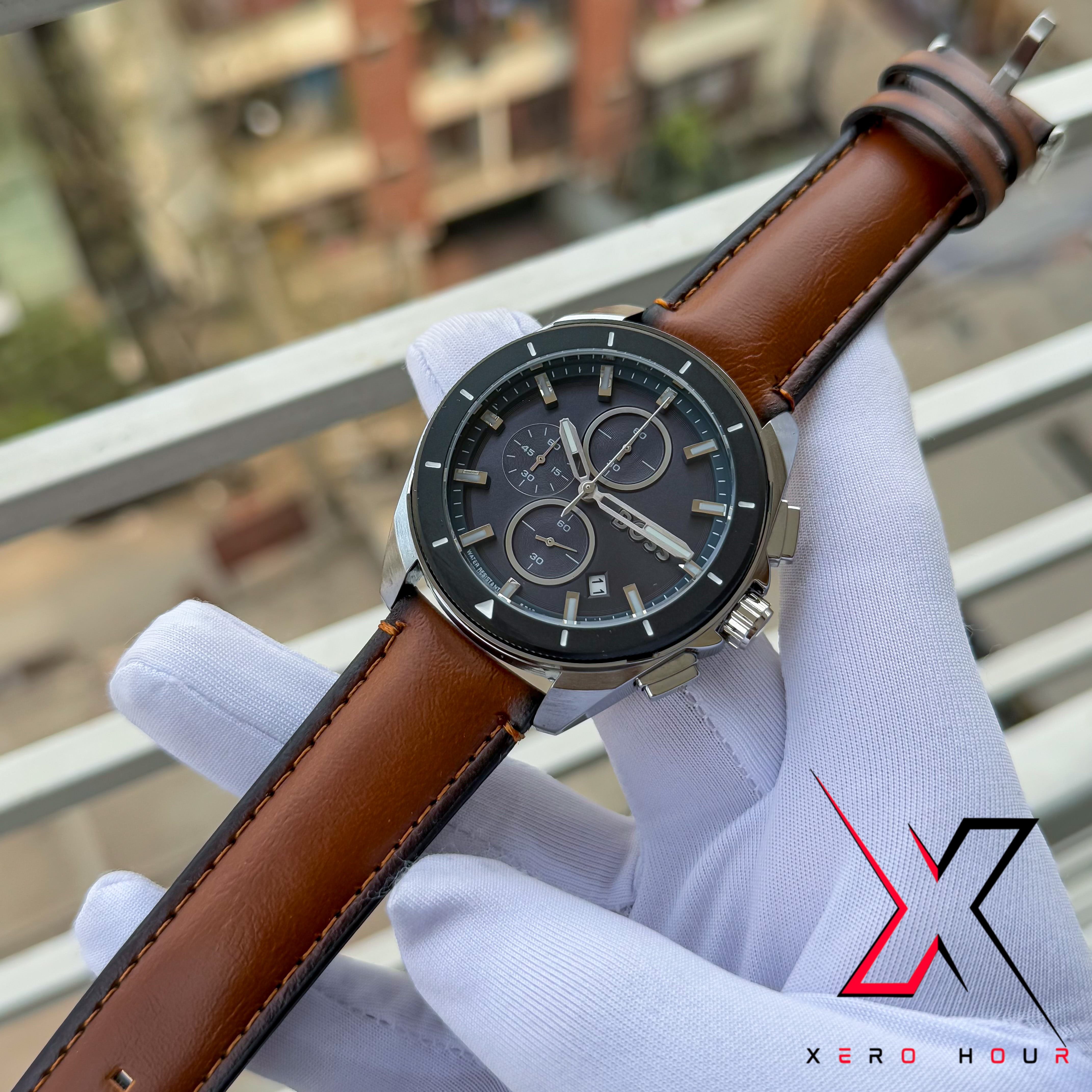 HUGO BOSS | CHRONOGRAPH | ROTATE | BROWN LEATHER | AA_img_1