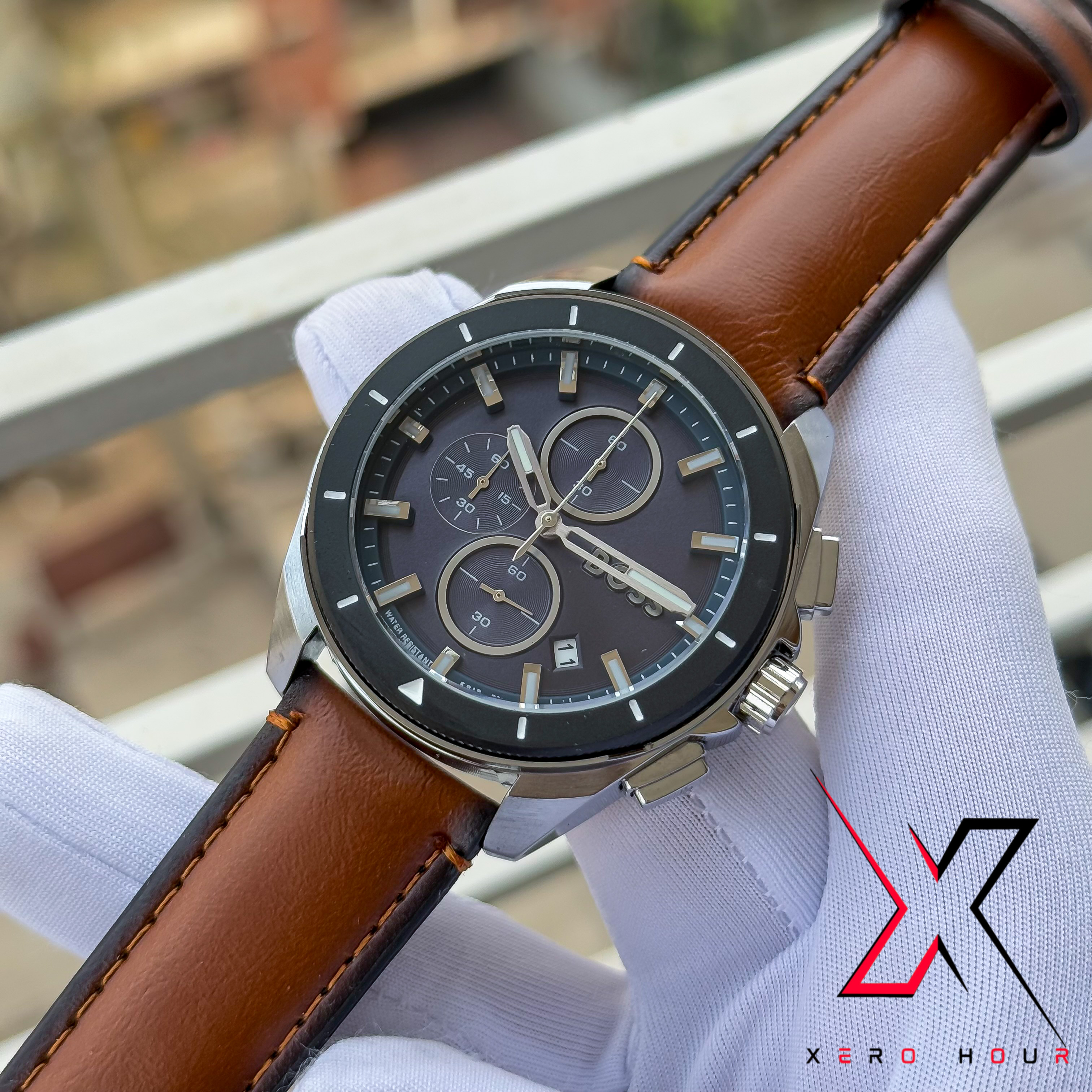 HUGO BOSS | CHRONOGRAPH | ROTATE | BROWN LEATHER | AA_img_2