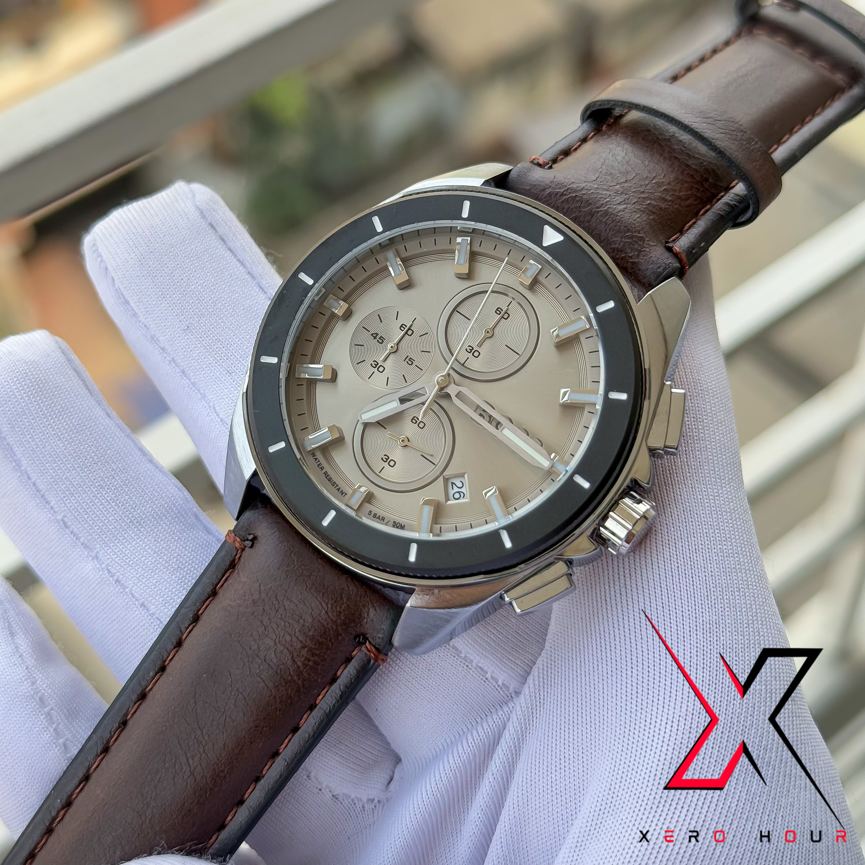 HUGO BOSS | CHRONOGRAPH | ROTATING | DARK CHOCOLATE GREY | AA