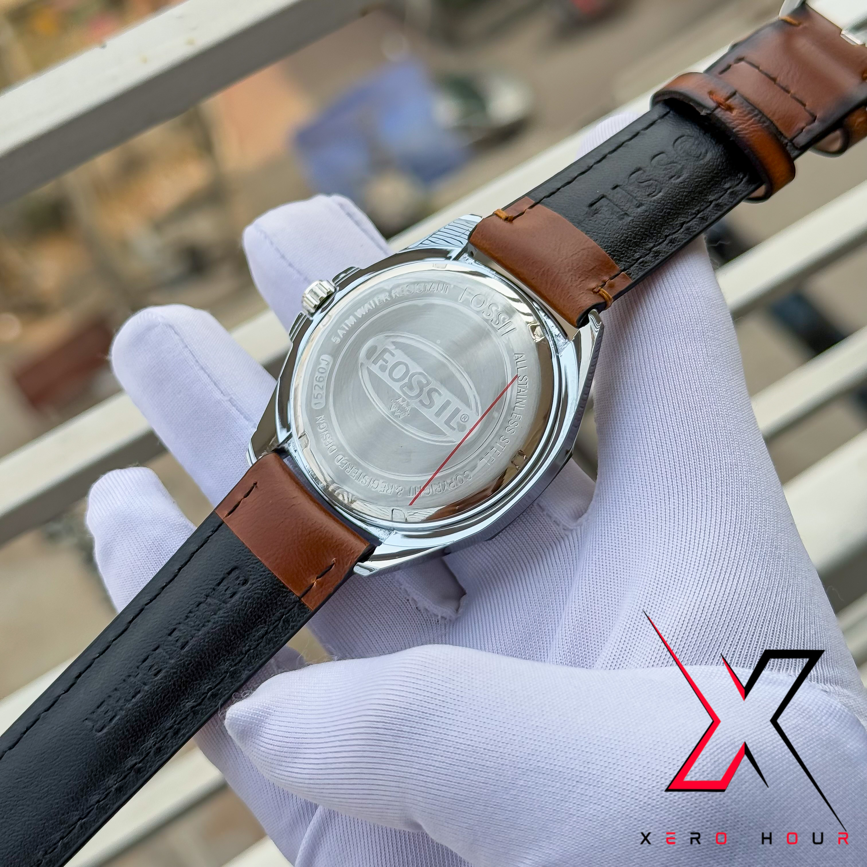 FOSSIL | PLAIN DIAL HEXA | DATE JUST | AA | DARK CHOCOLATE_img_6