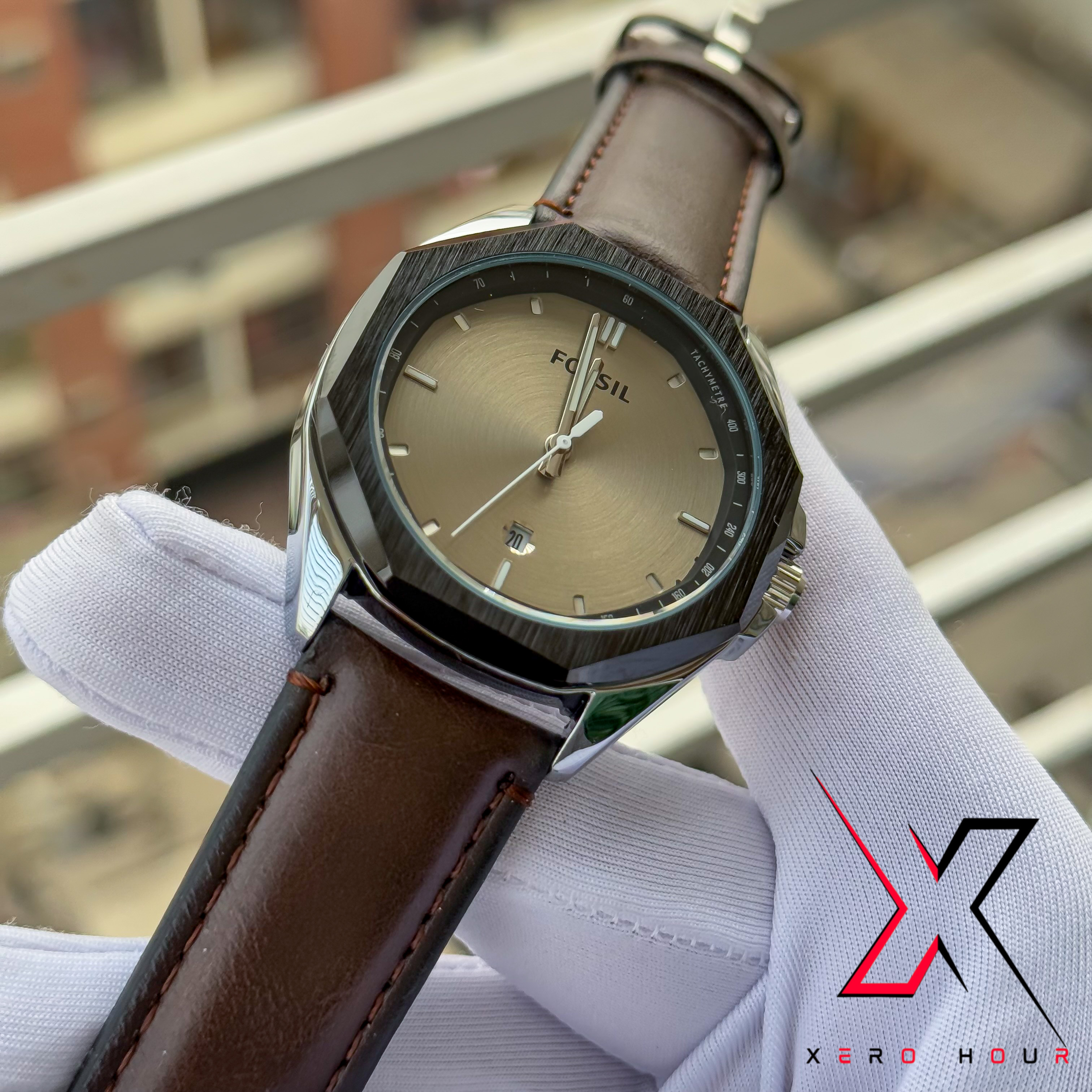 FOSSIL | PLAIN DIAL HEXA | DATE JUST | AA | DARK CHOCOLATE_img_2