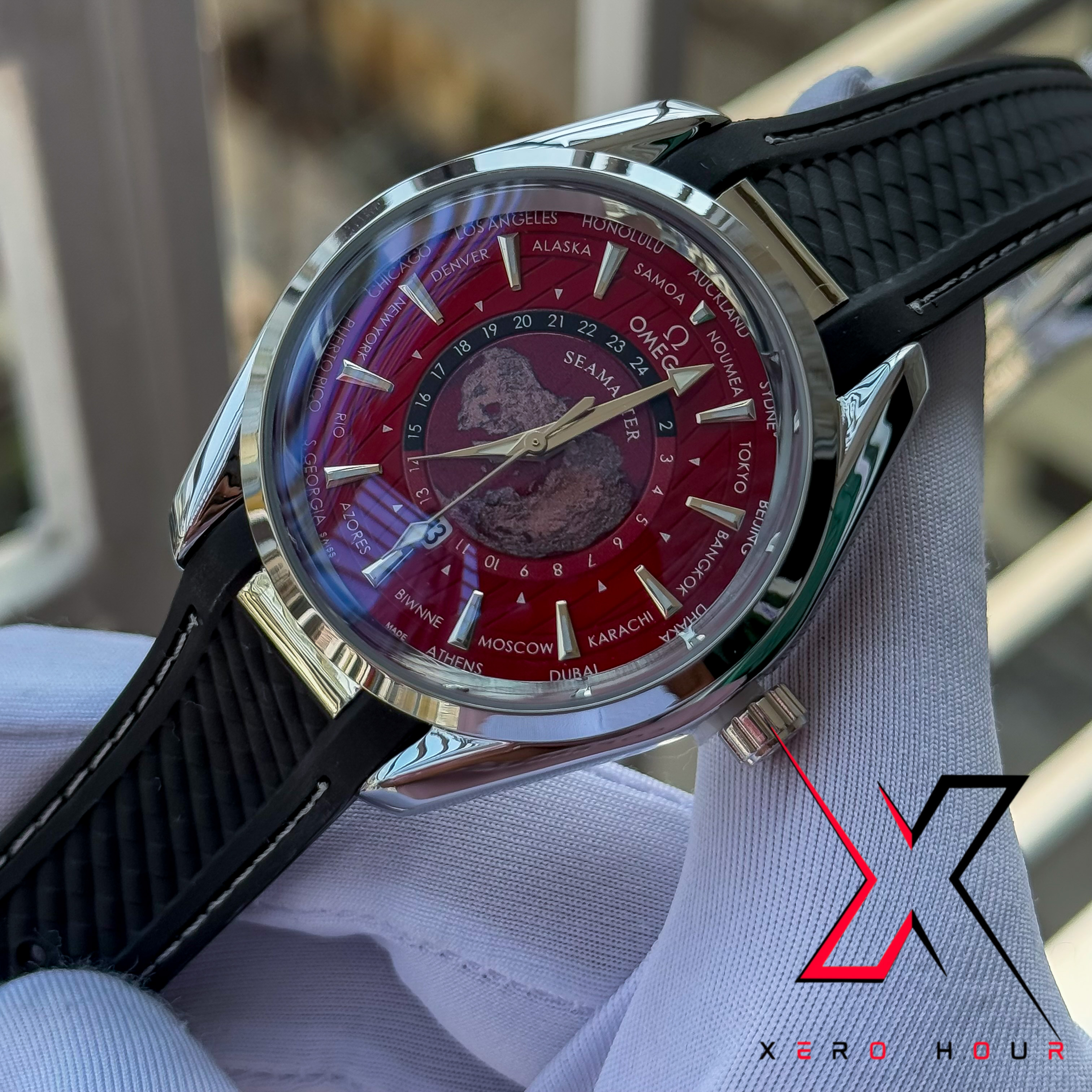 OMEGA SEAMASTER | WORLDTIMER | SILICON STRAP WATHCES_img_5