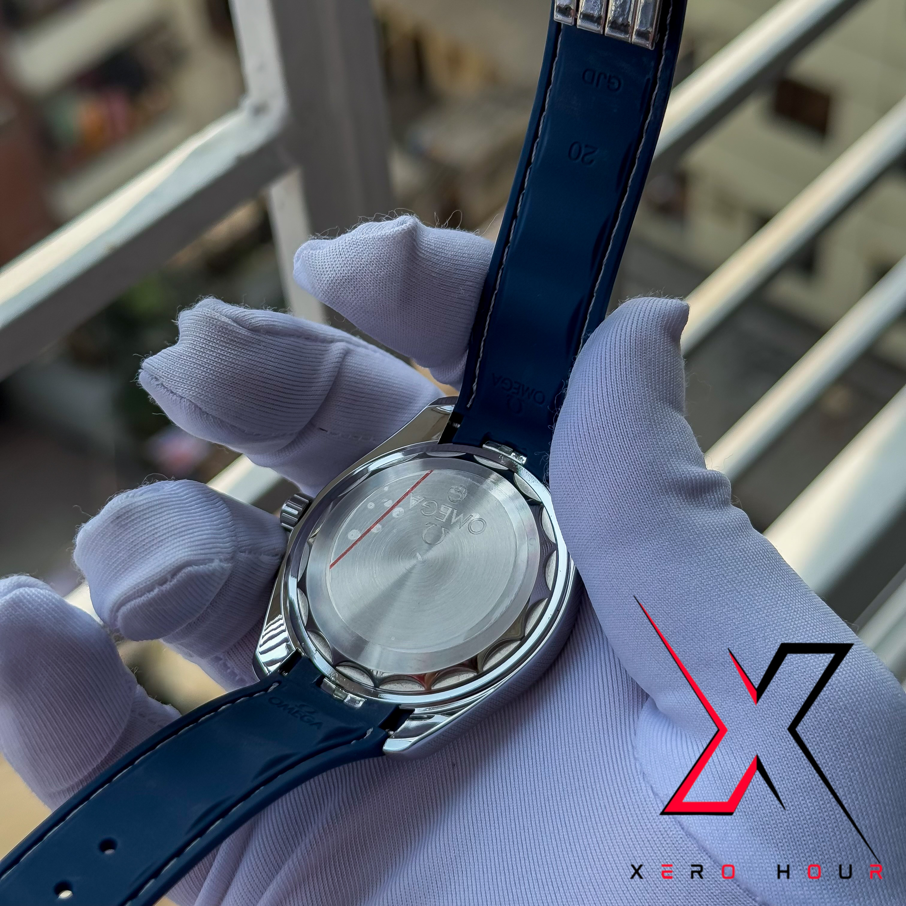 Omeaga Aqua terra | World Timer | Silicon Strap | Blue Dial_img_4