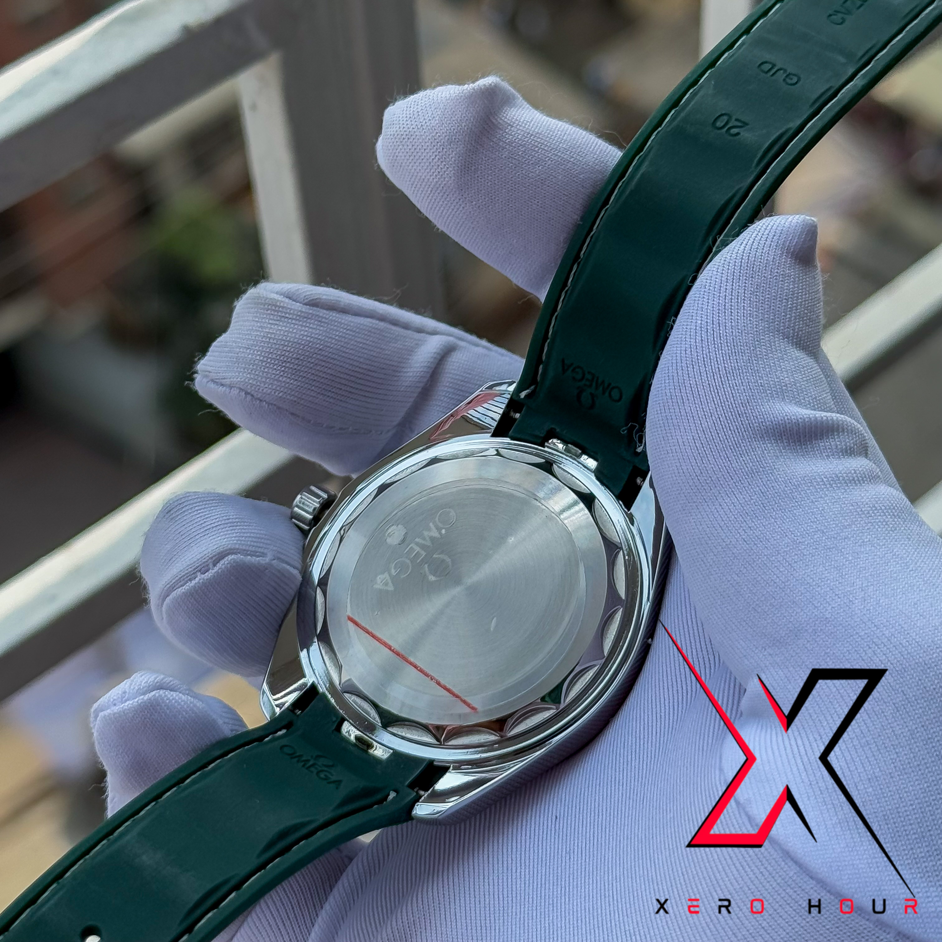 Omeaga Aqua terra | world timer | Silicon Strap | Green Dial_img_6