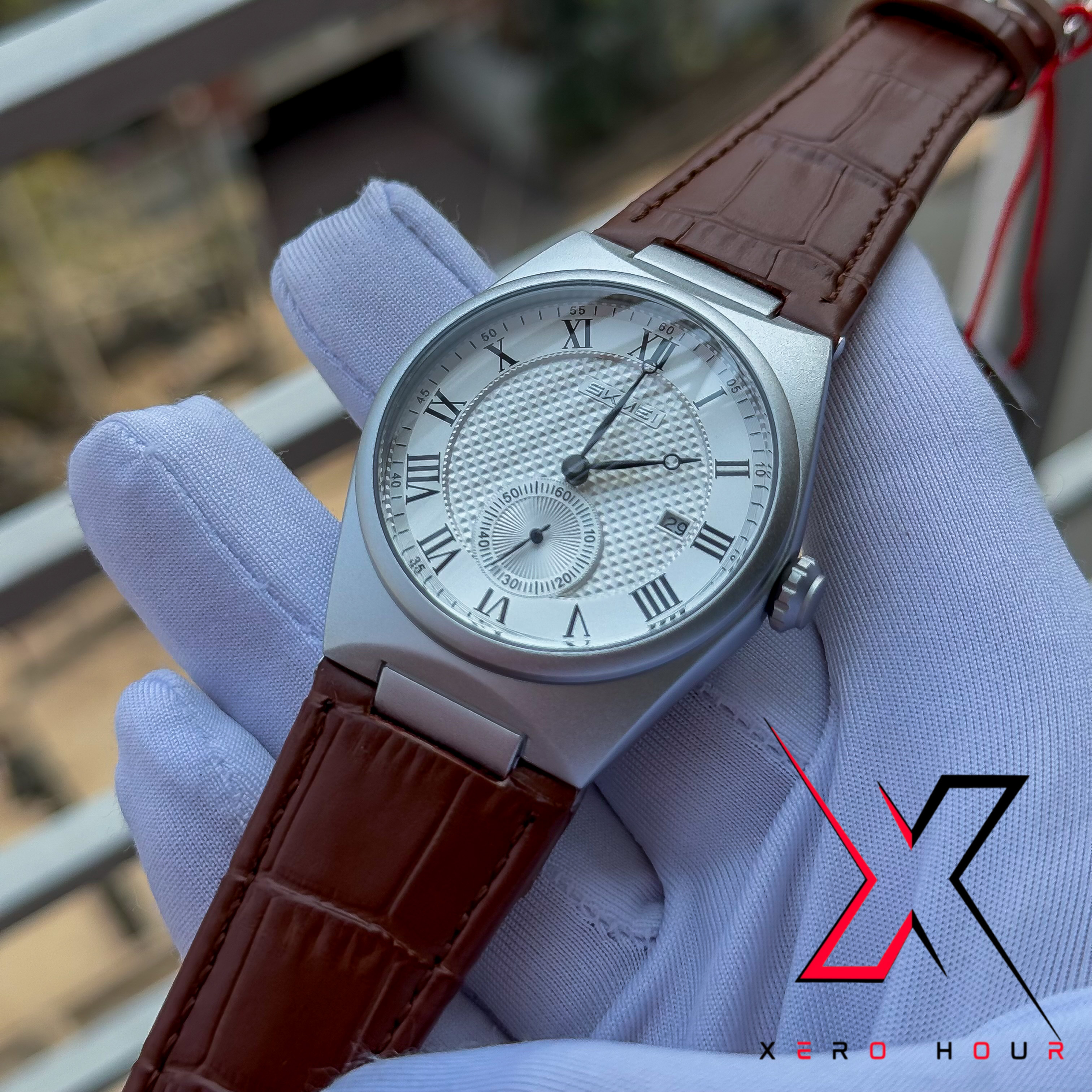 SKMEI | Date & second hand | Silver Brown white_img_4