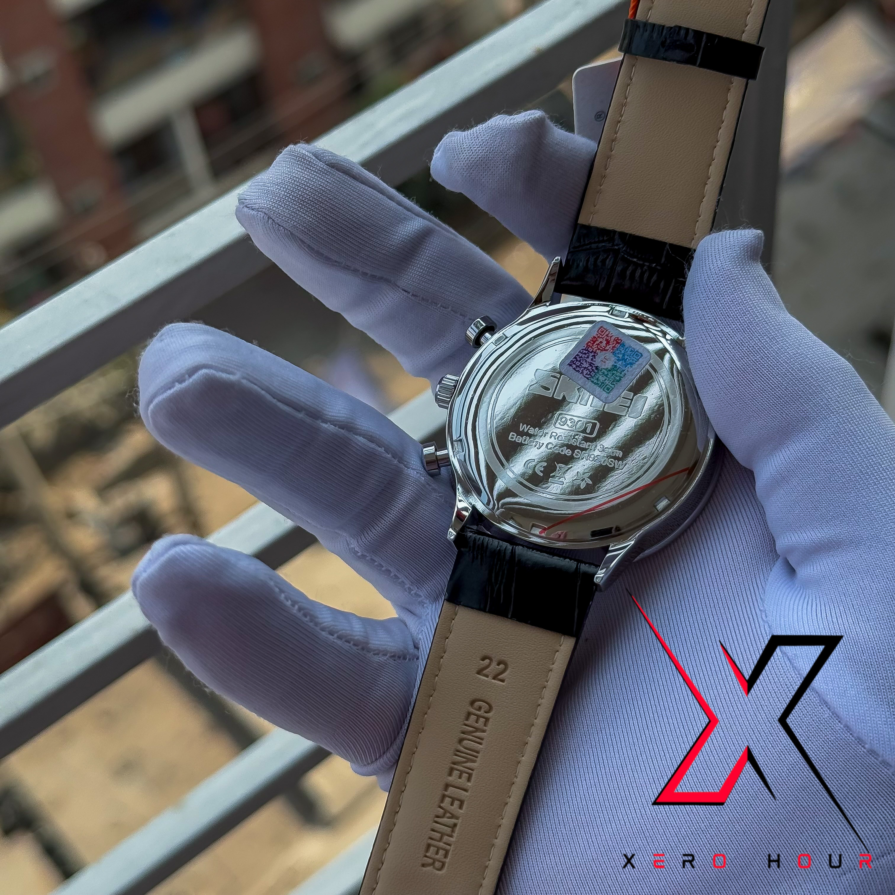 SKMEI 9301 | Chronograph Functional | Black & Brown Belt | Authentic_img_2